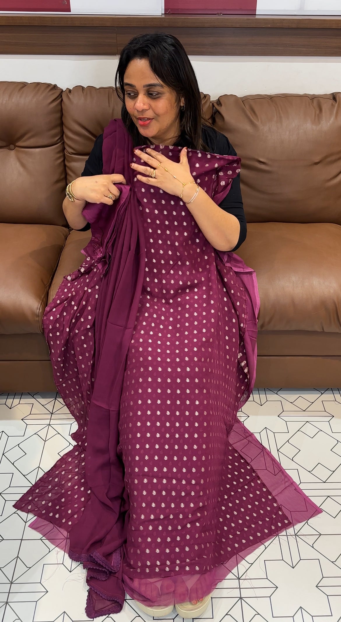VISCOSE GEORGETTE UNSTITCHED SALWAR SUITS - IHA 24767
