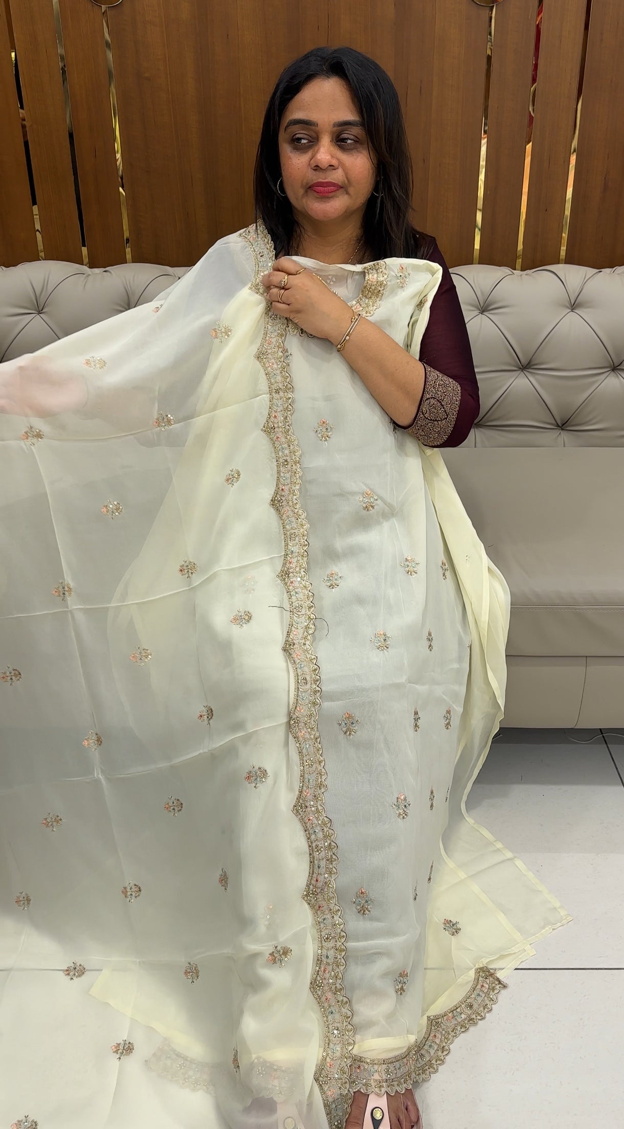SHIMMER SILK UNSTITCHED SALWAR SUITS - IHA 26957