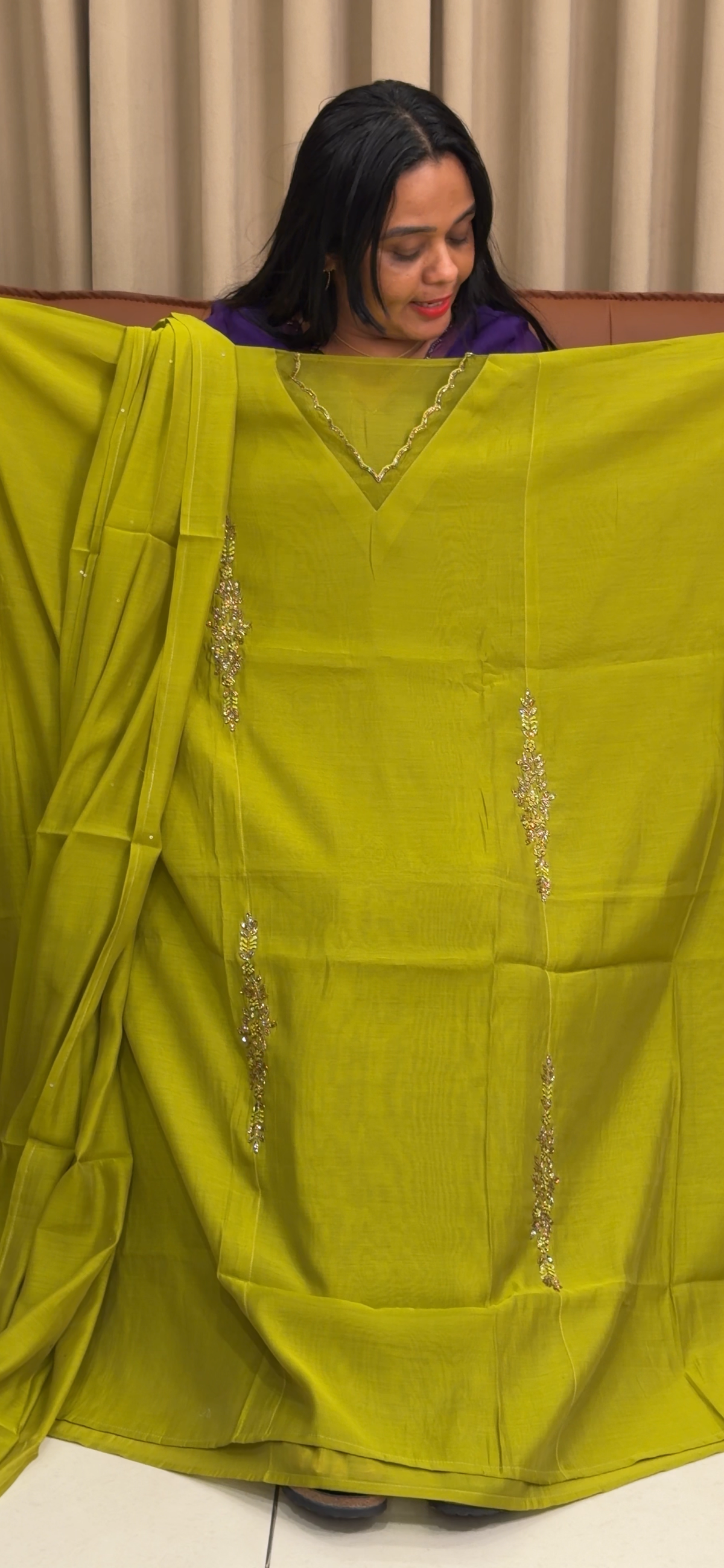 MALAI CHANDERI UNSTITCHED SALWAR SUITS - IHA 35237
