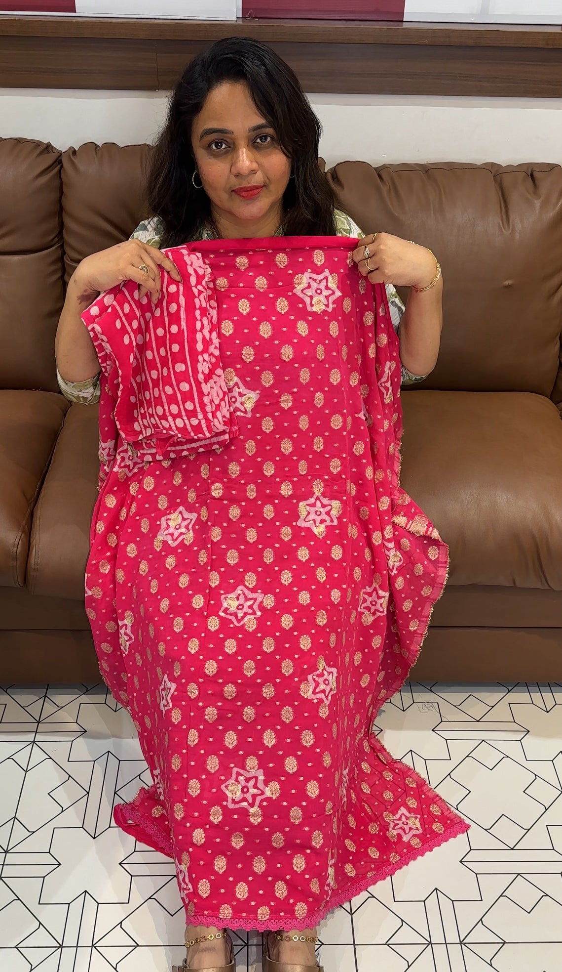 BATIK PRINTED UNSTITCHED SALWAR SUITS - IHA 26315