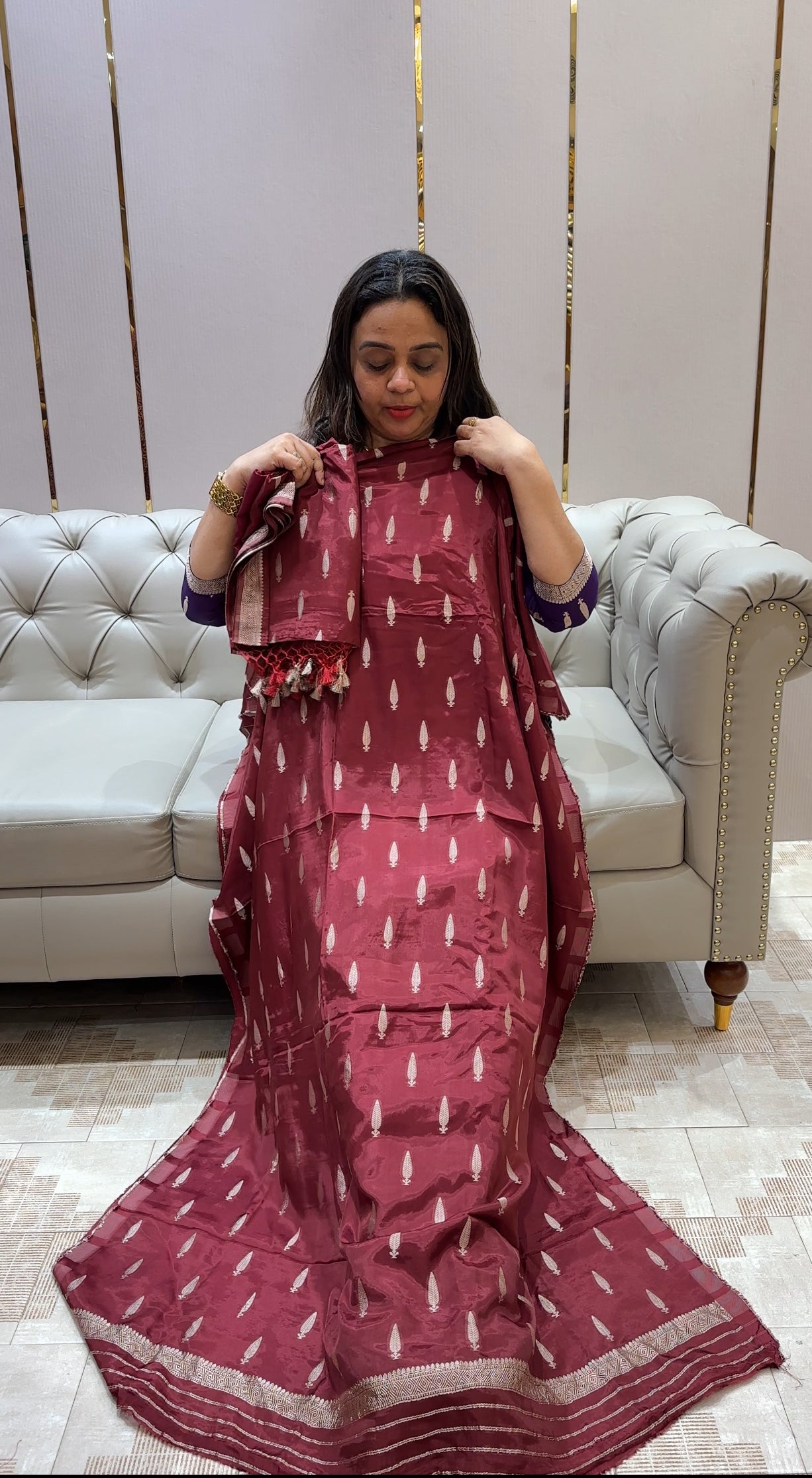 BANARASI UNSTITCHED SALWAR SUITS - IHA 21341