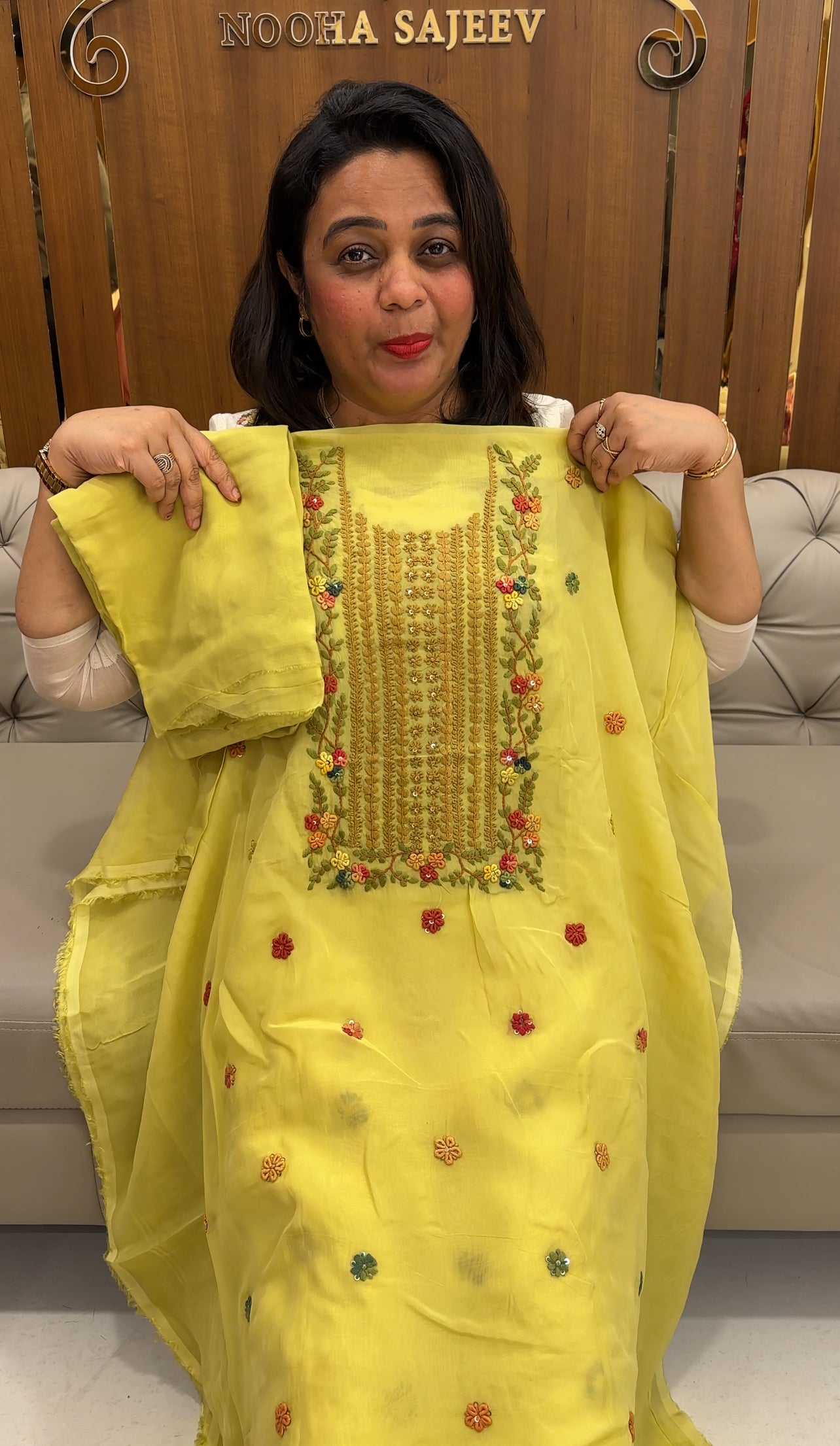 GEORGETTE ORGANZA UNSTITCHED SALWAR SUITS - IHA 25921