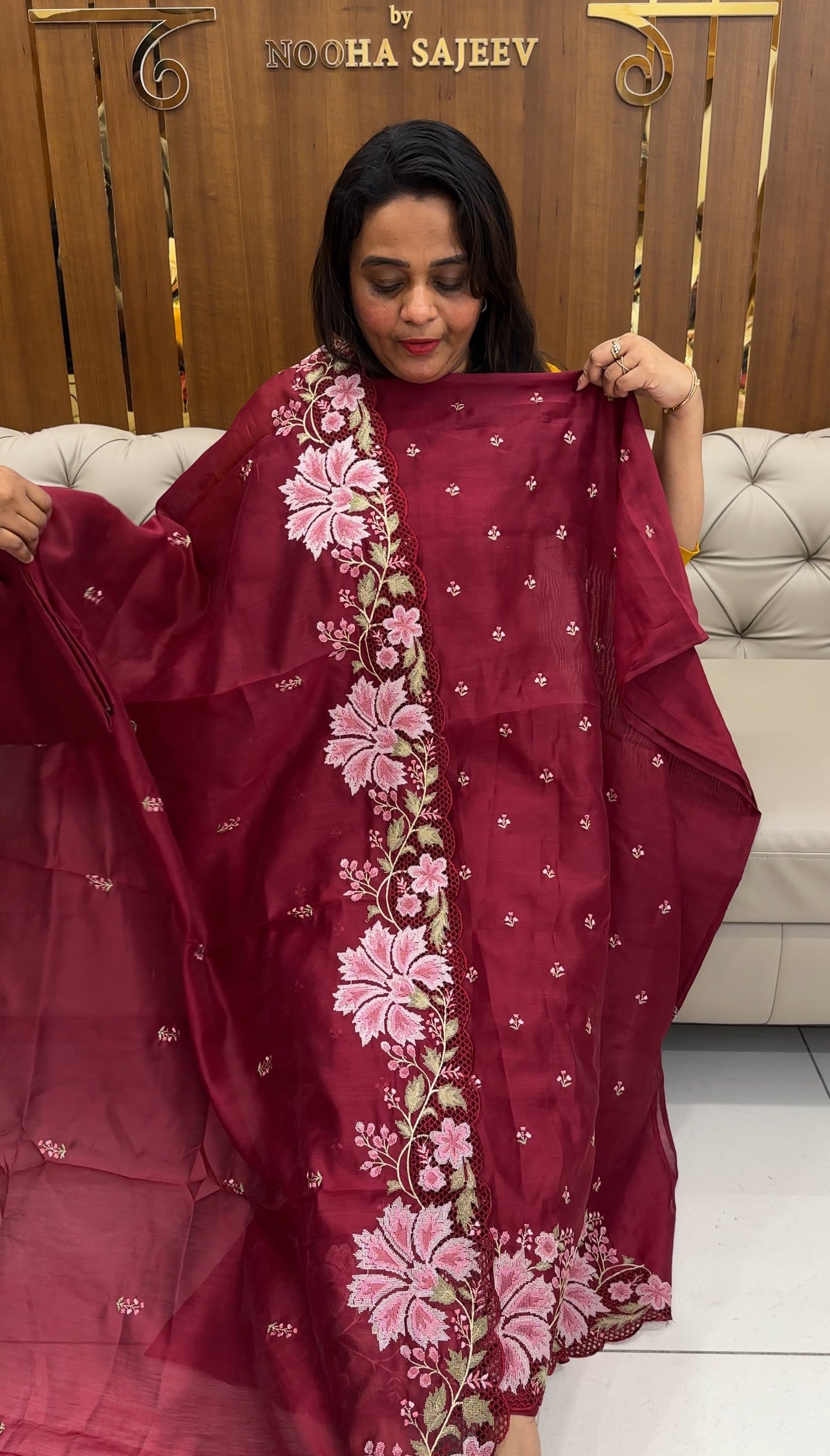 MALAI CHANDERI UNSTITCHED SALWAR SUITS - IHA 25757