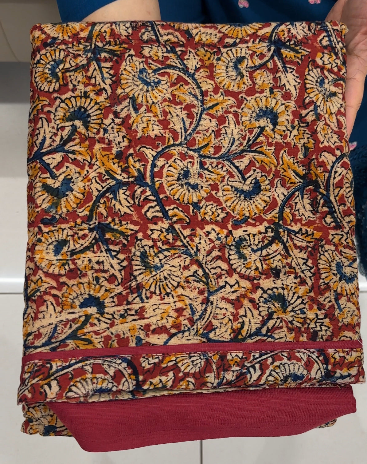 KALAMKARI UNSTITCHED SALWAR SUITS - IHA 25699