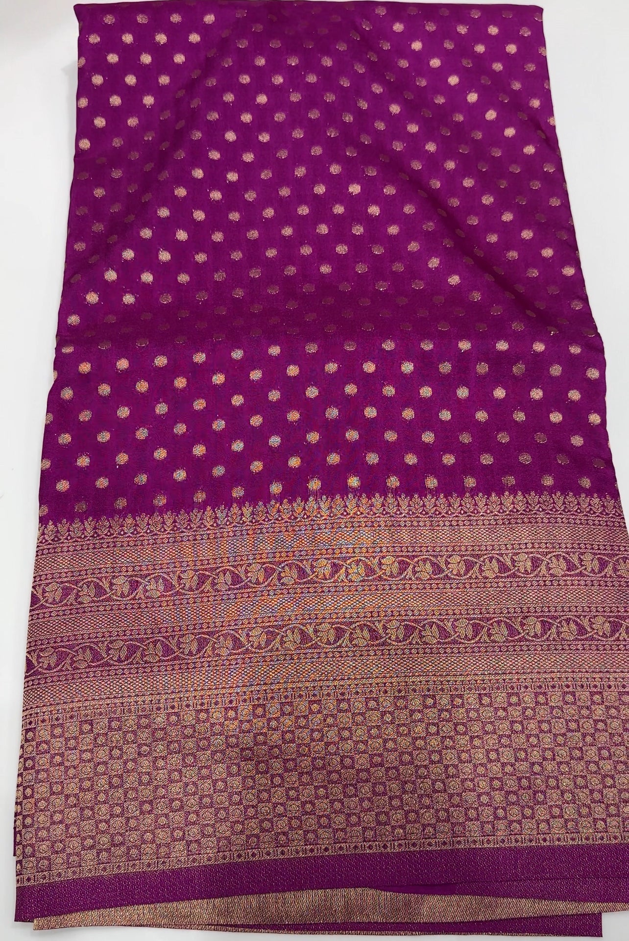 SEMI BANARASI SAREES - IHA 27402
