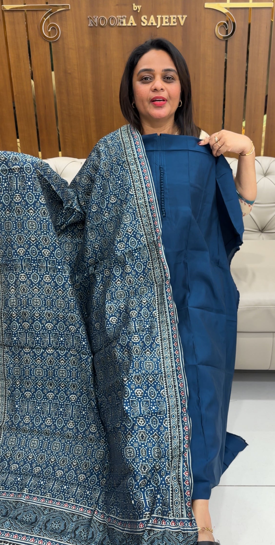 MODAL CHANDERI UNSTITCHED SALWAR SUITS - IHA 25785