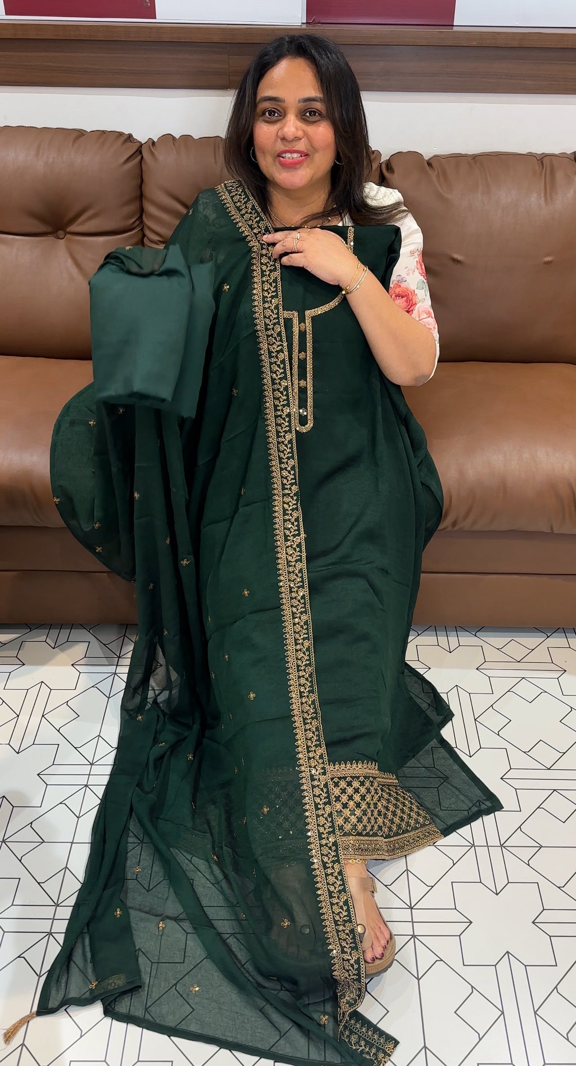 SEMI RAW SILK UNSTITCHED SALWAR SUITS - IHA 26311