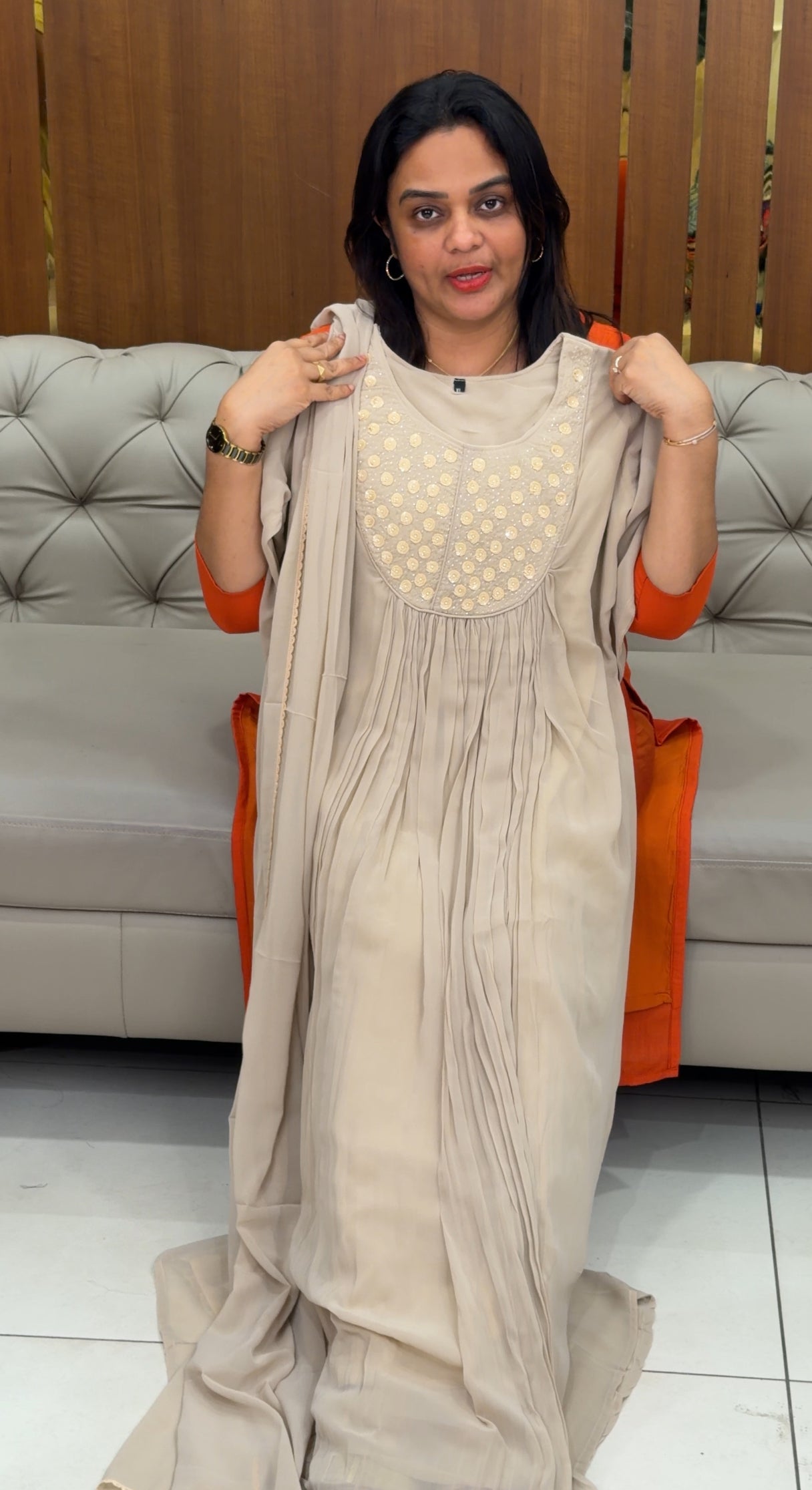 GEORGETTE ALINE TOP AND DUPATTA - NUWA-30627