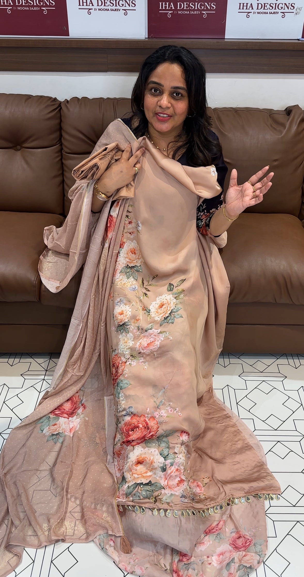 FORWARD PRINTED CRAPE UNSTITCHED SALWAR SUITS - IHA 26585