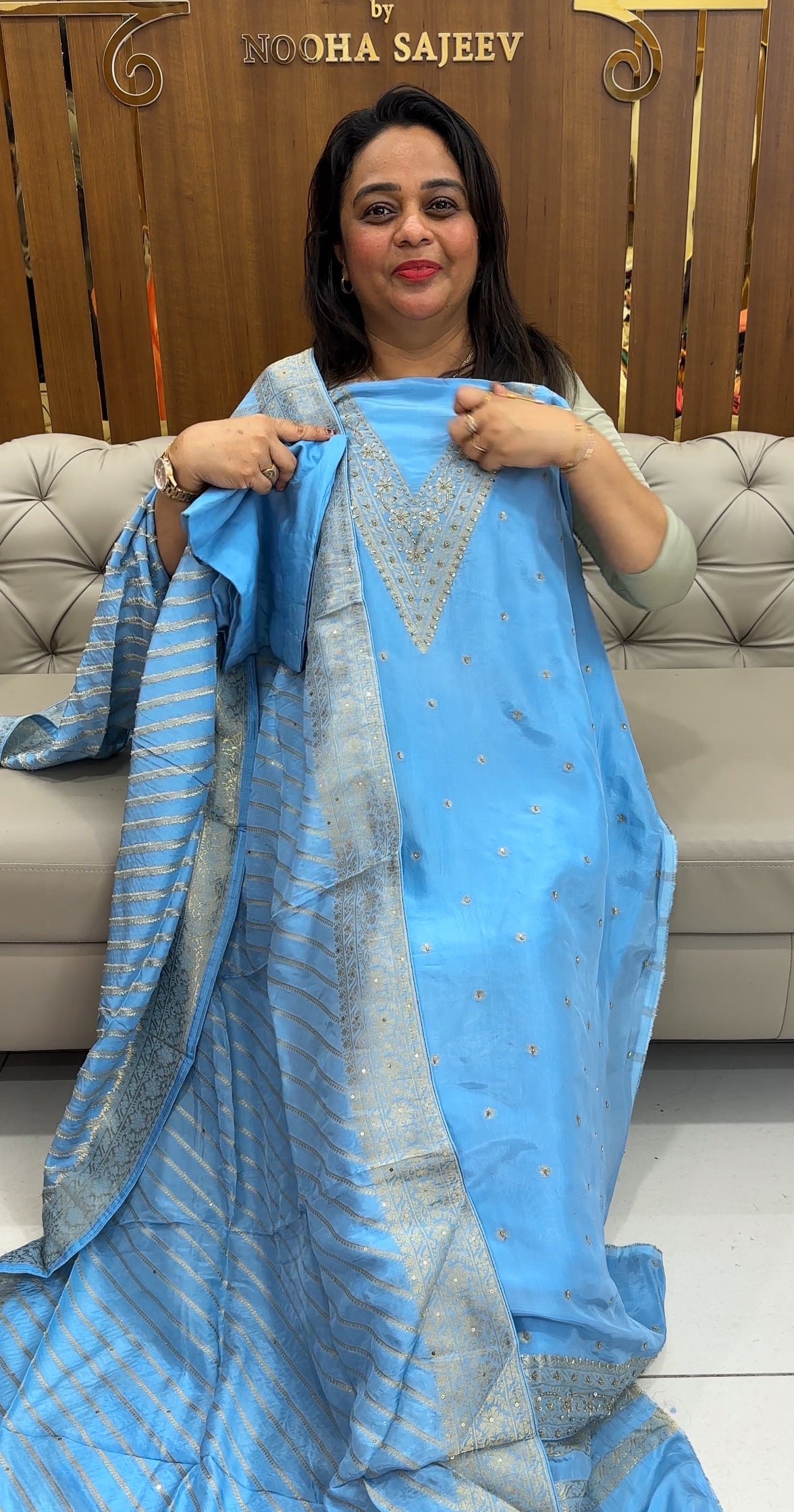 VISCOSE CRAPE UNSTITCHED SALWAR SUITS - IHA 25756