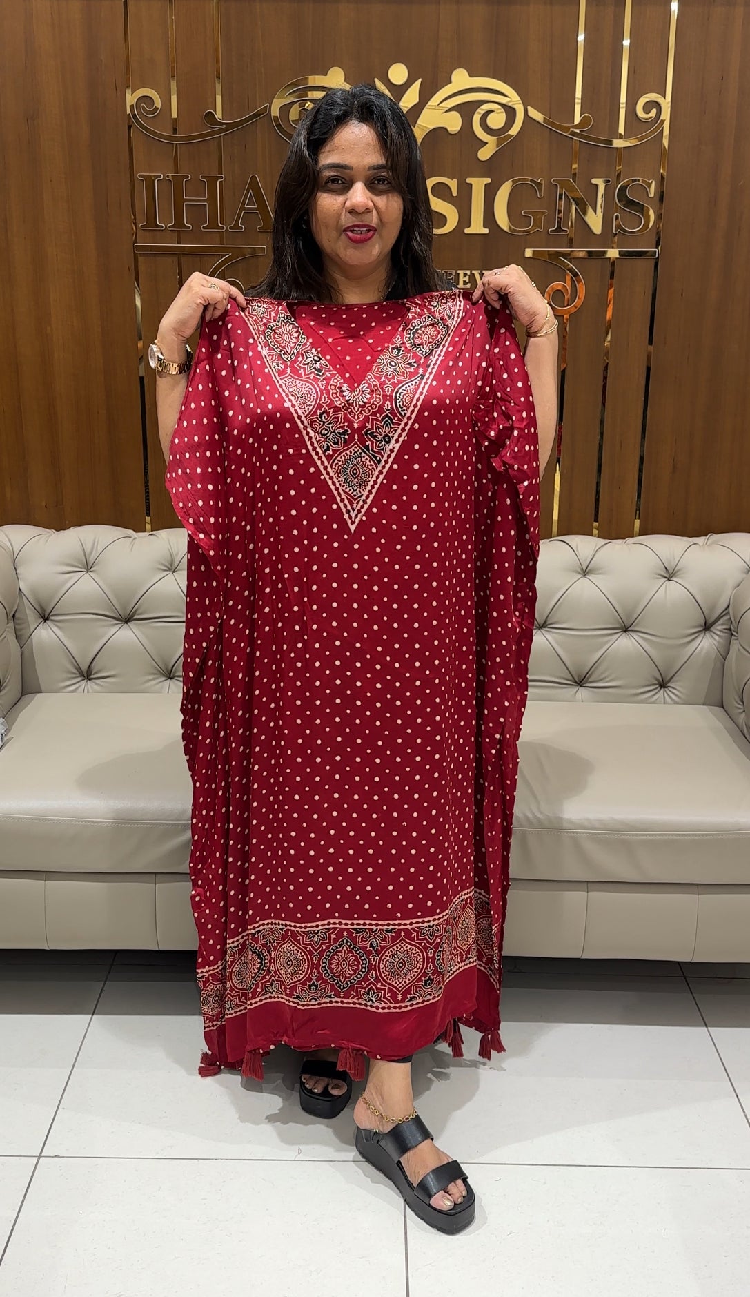 IHA'S IN-HOUSE PRINTED KAFTAN - IHA 24435