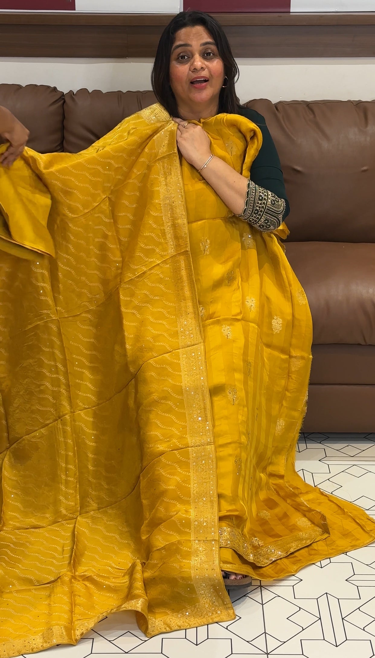 SATIN KATAN UNSTITCHED SALWAR SUITS - IHA 27390