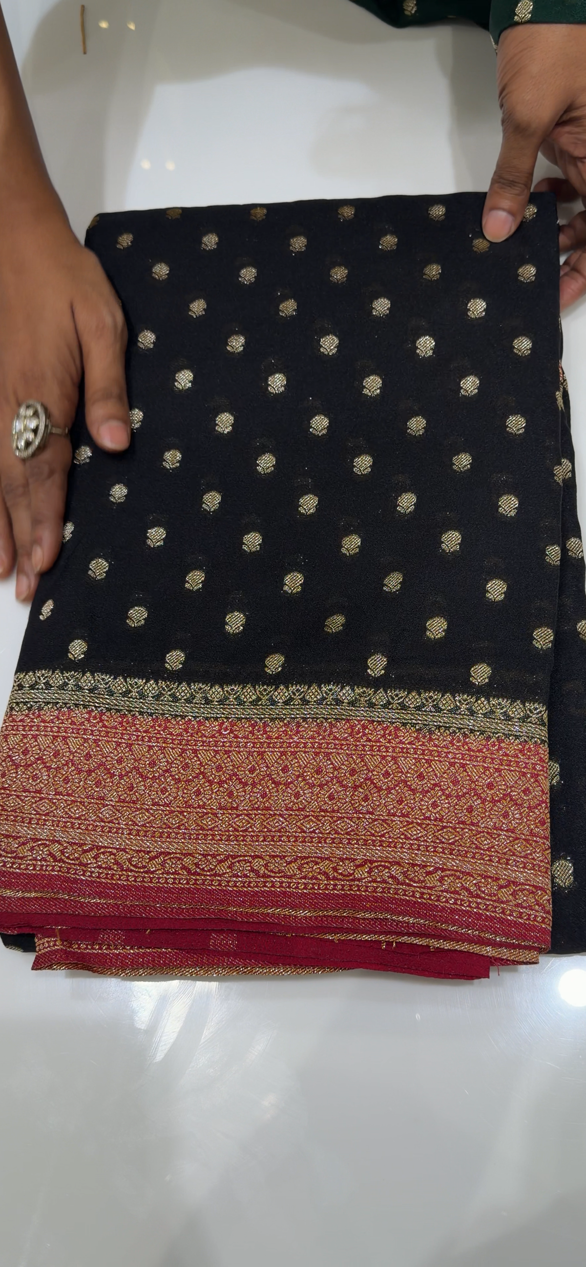 SEMI BANARASI SAREES - IHA 35153