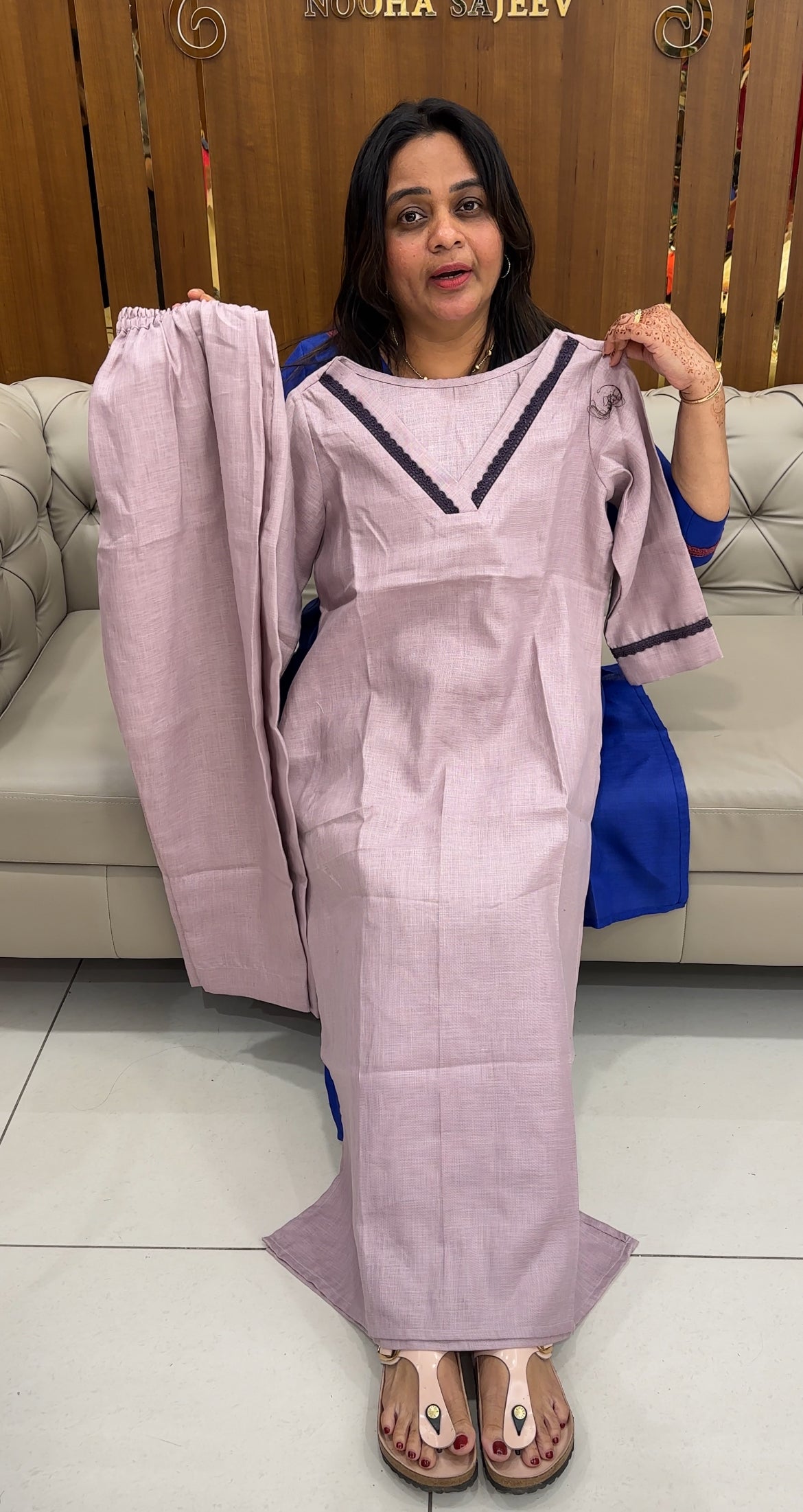 IHA'S IN-HOUSE LINEN CO-ORDS SETS - IHA 27413