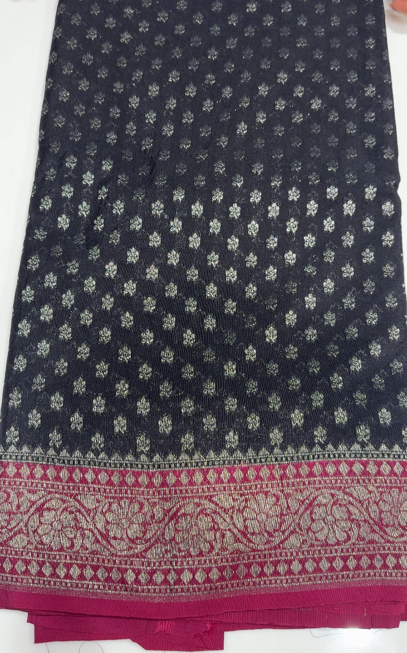 SEMI BANARASI SAREES - IHA 27119