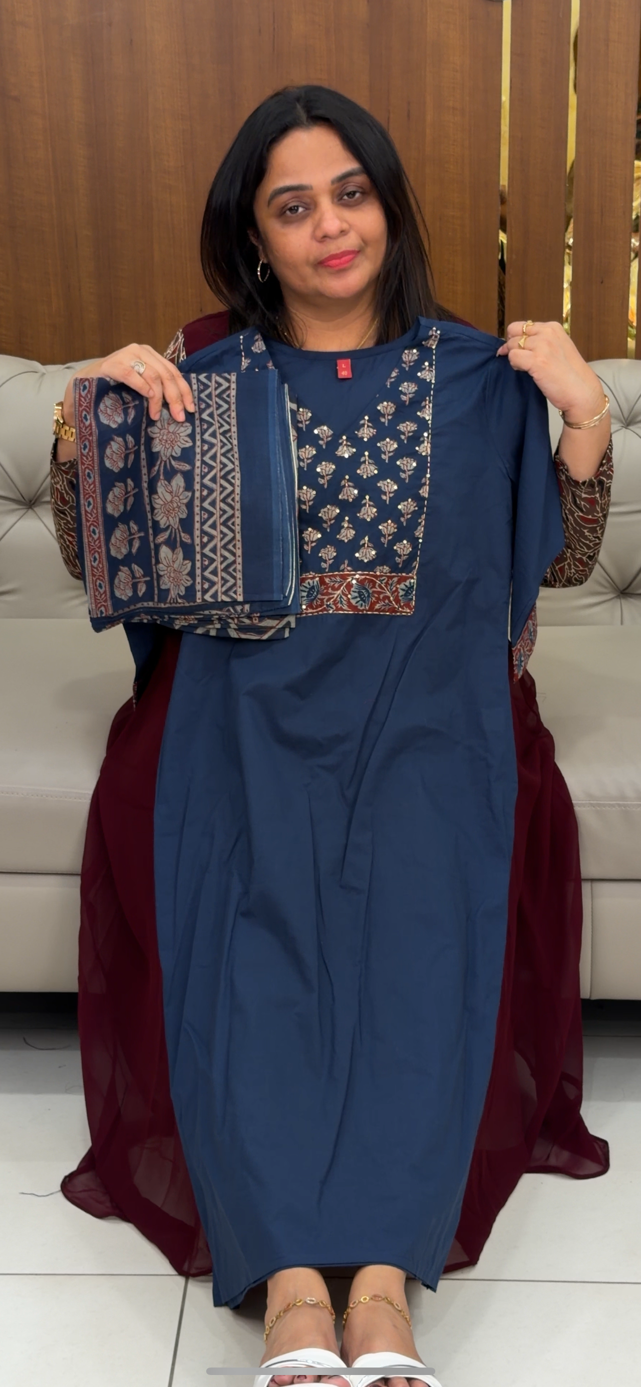 COTTON TOP, BOTTOM AND DUPATTA - IHA 29225