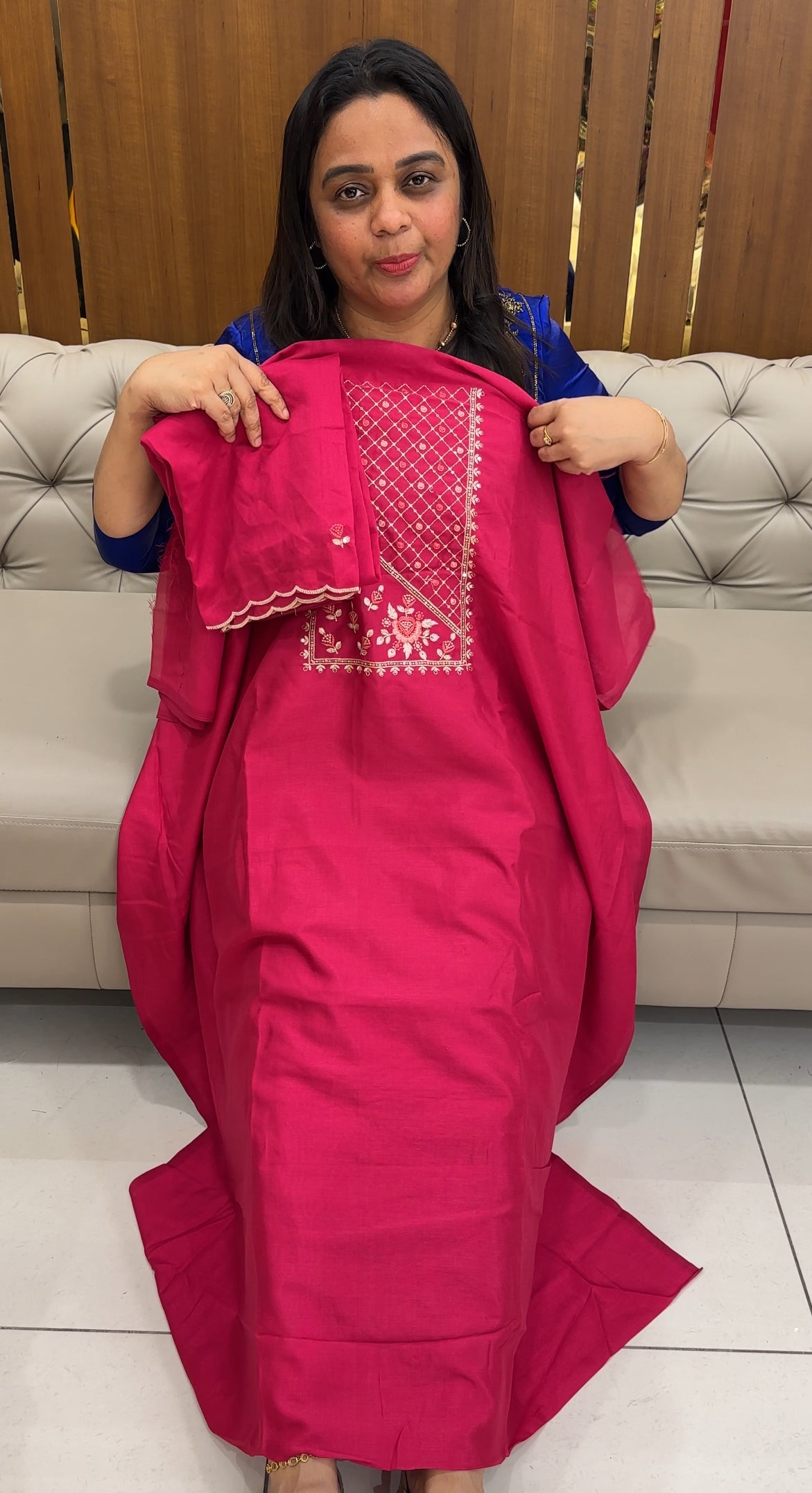 SEMI RAW SILK UNSTITCHED SALWAR SUITS - IHA 27093