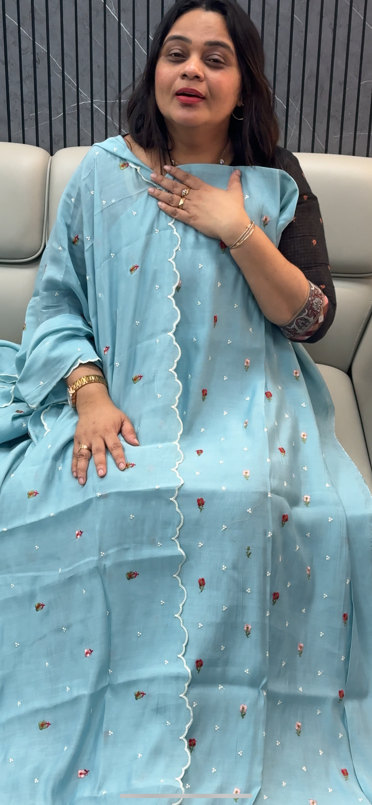 FORWARD MALAI CHANDERI UNSTITCHED SALWAR SUITS - IHA 28790