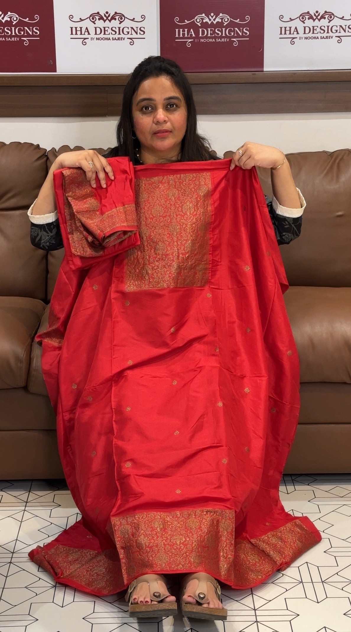 SEMI BANARASI UNSTITCHED SALWAR SUITS - IHA 27234