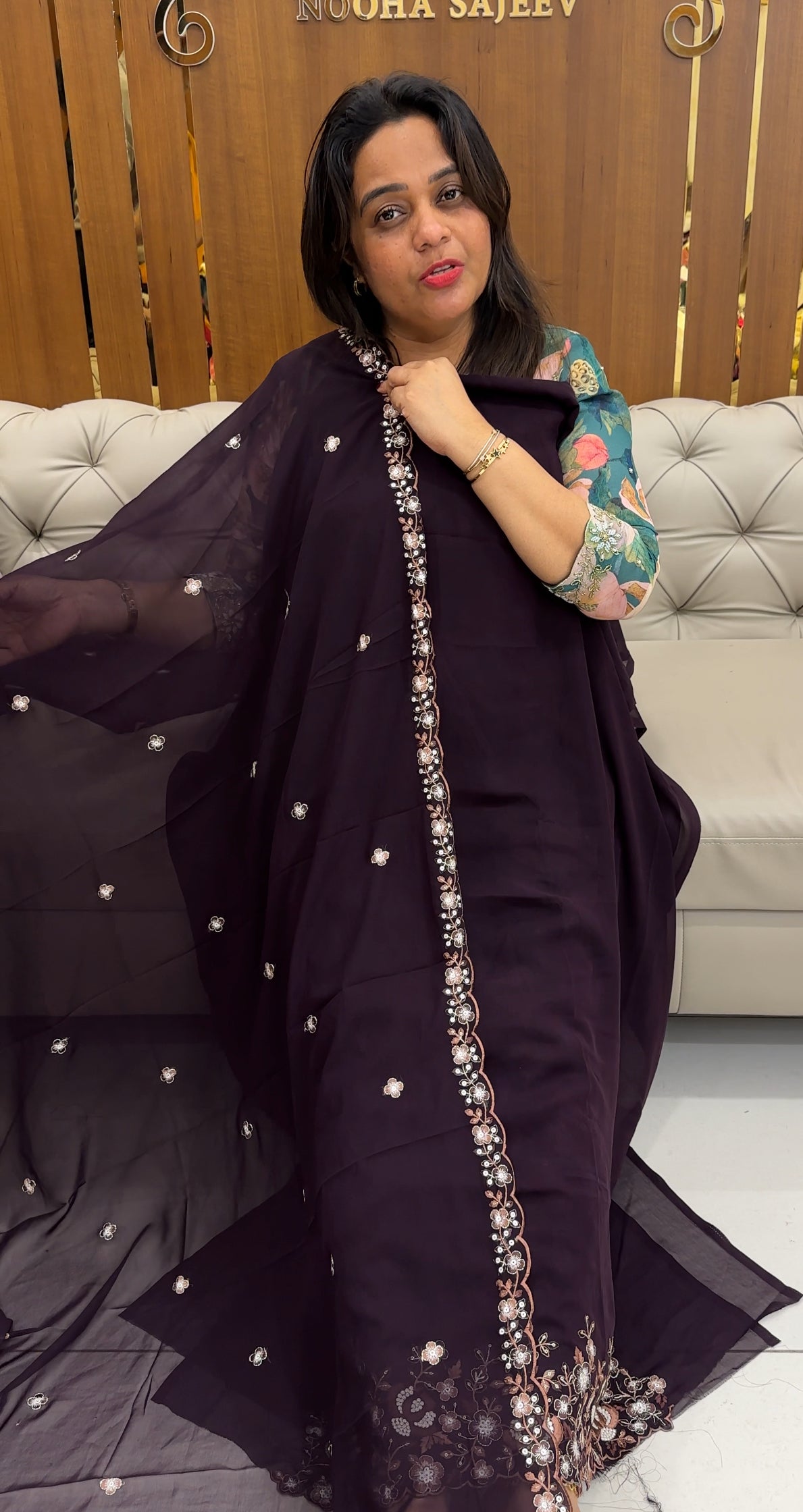 FAUX GEORGETTE UNSTITCHED SALWAR SUITS - IHA 25719