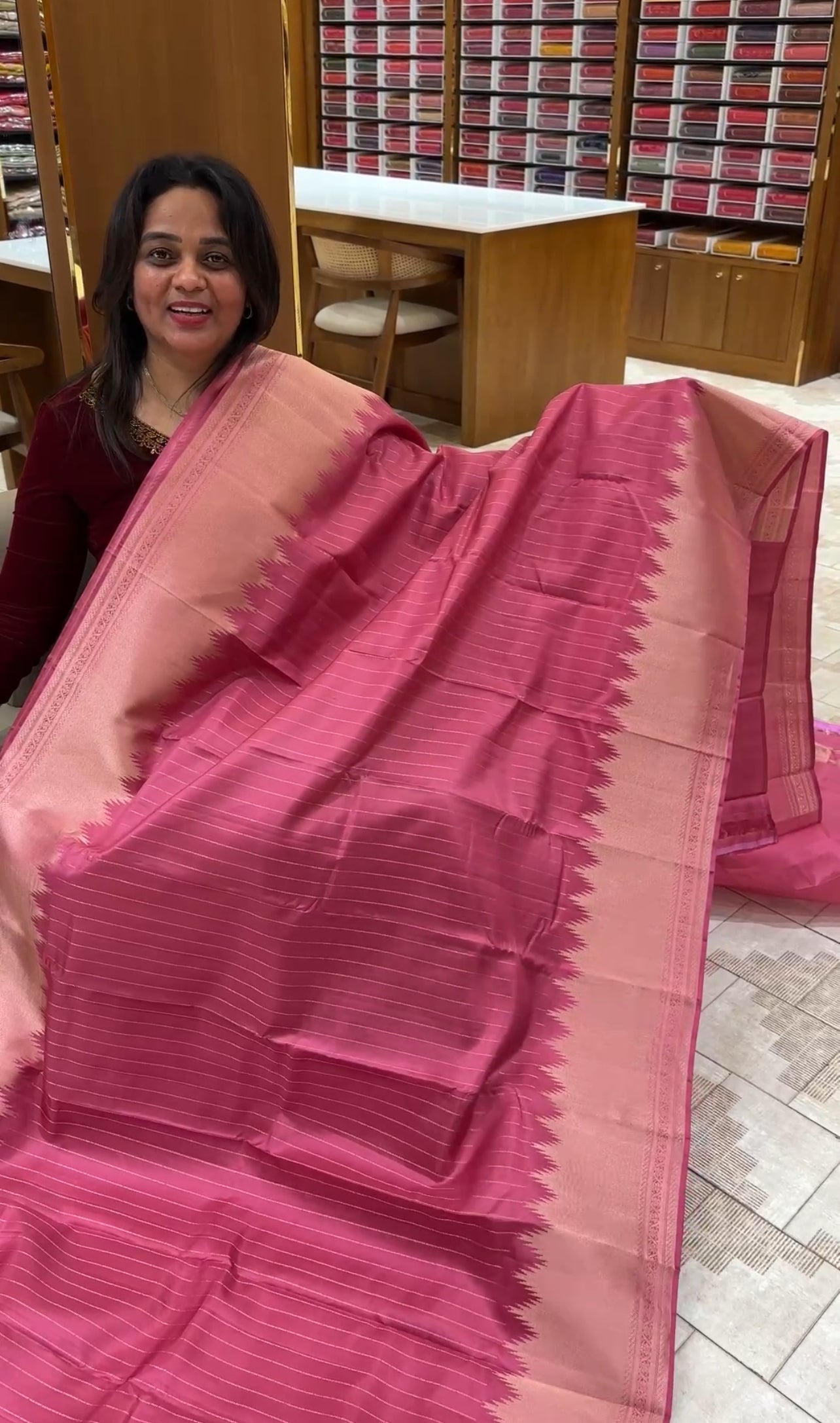 HAND LOOM KANCHIPURAM SAREES - IHA 25909