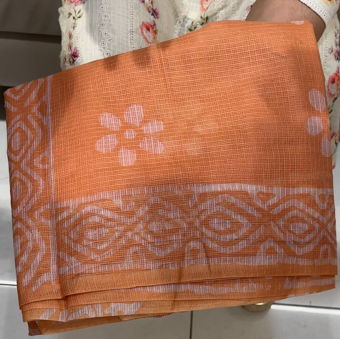 NET KOTA BATIK PRINTED SAREES - IHA 25059