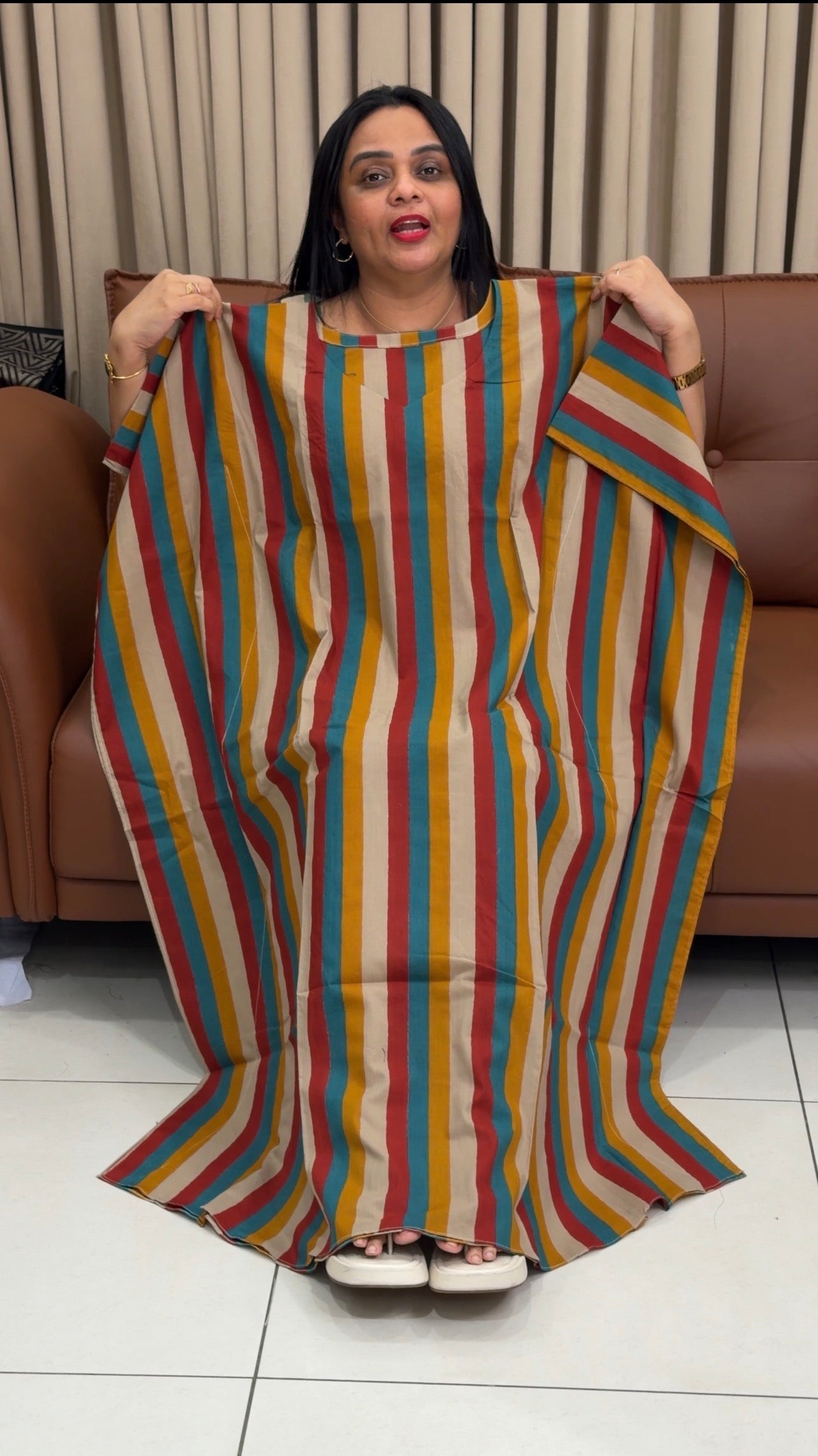 IHA'S IN-HOUSE COTTON KAFTAN TOPS - IHA 34691