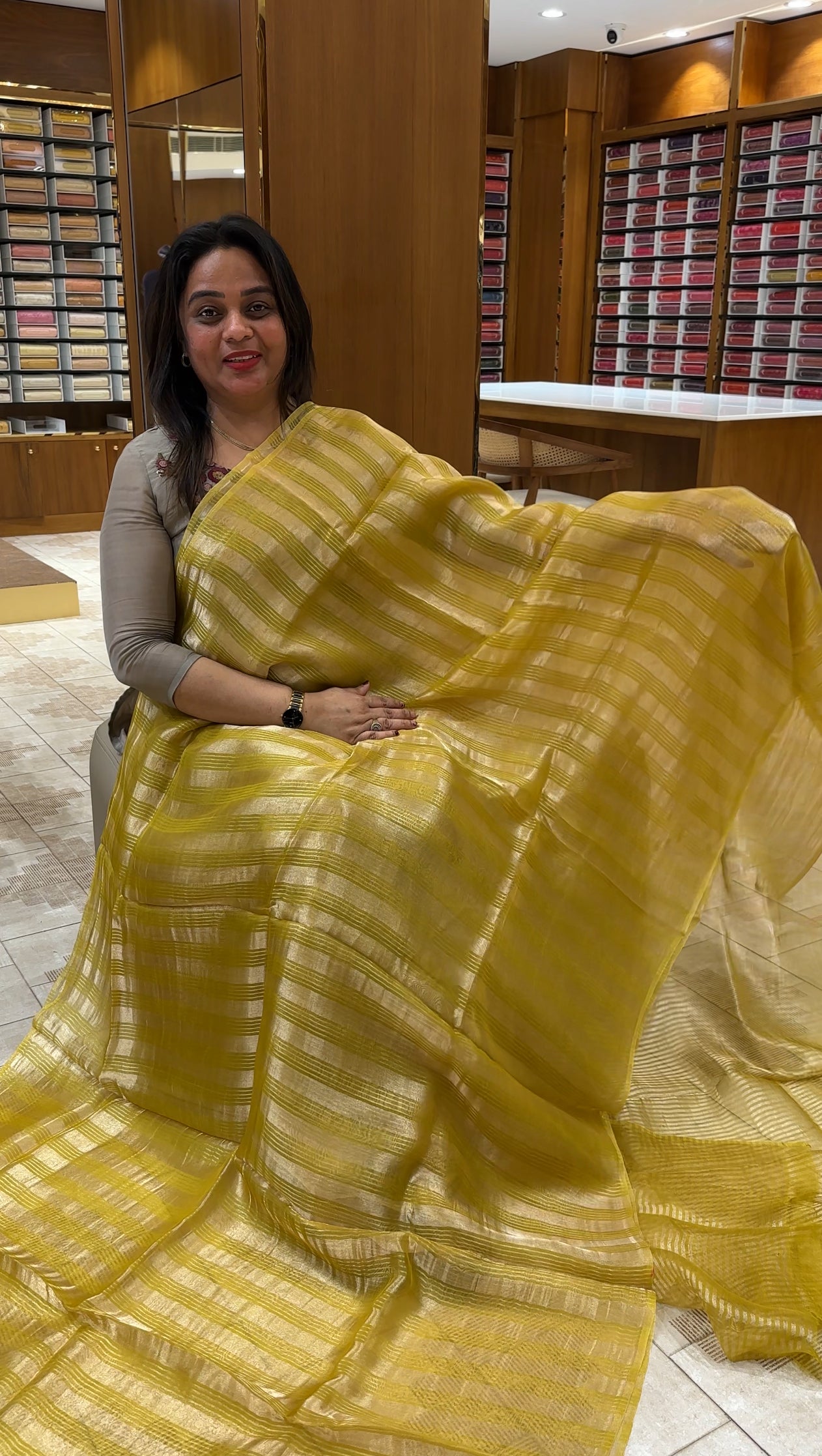TISSUE BANARASI SAREES - IHA 25816