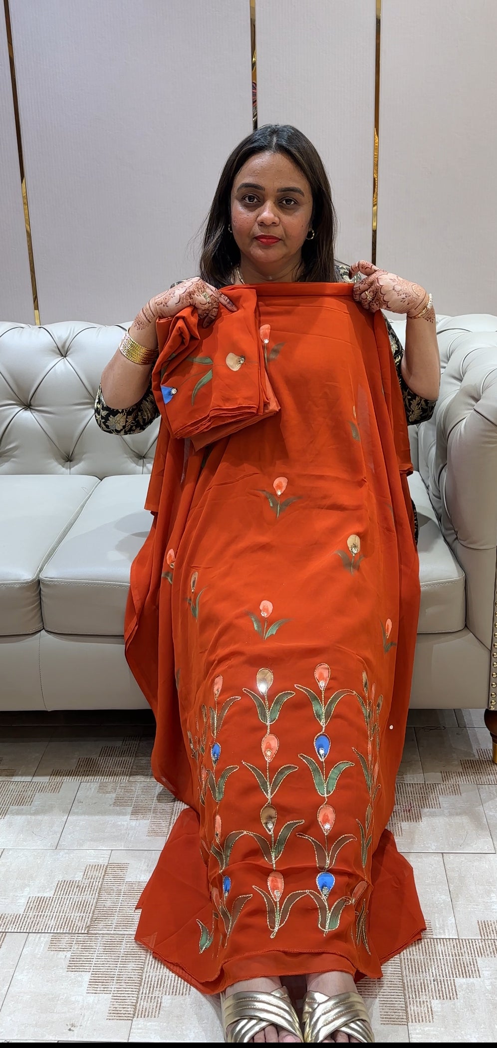 FAUX GEORGETTE UNSTITCHED SALWAR SUITS - IHA 21910