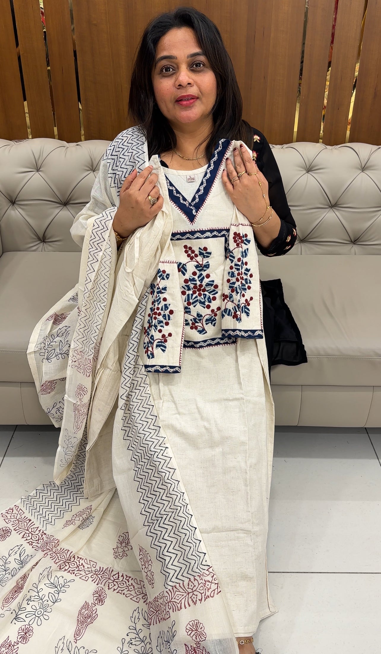 COTTON TOP , BOTTOM AND DUPATTA - IHA 26025