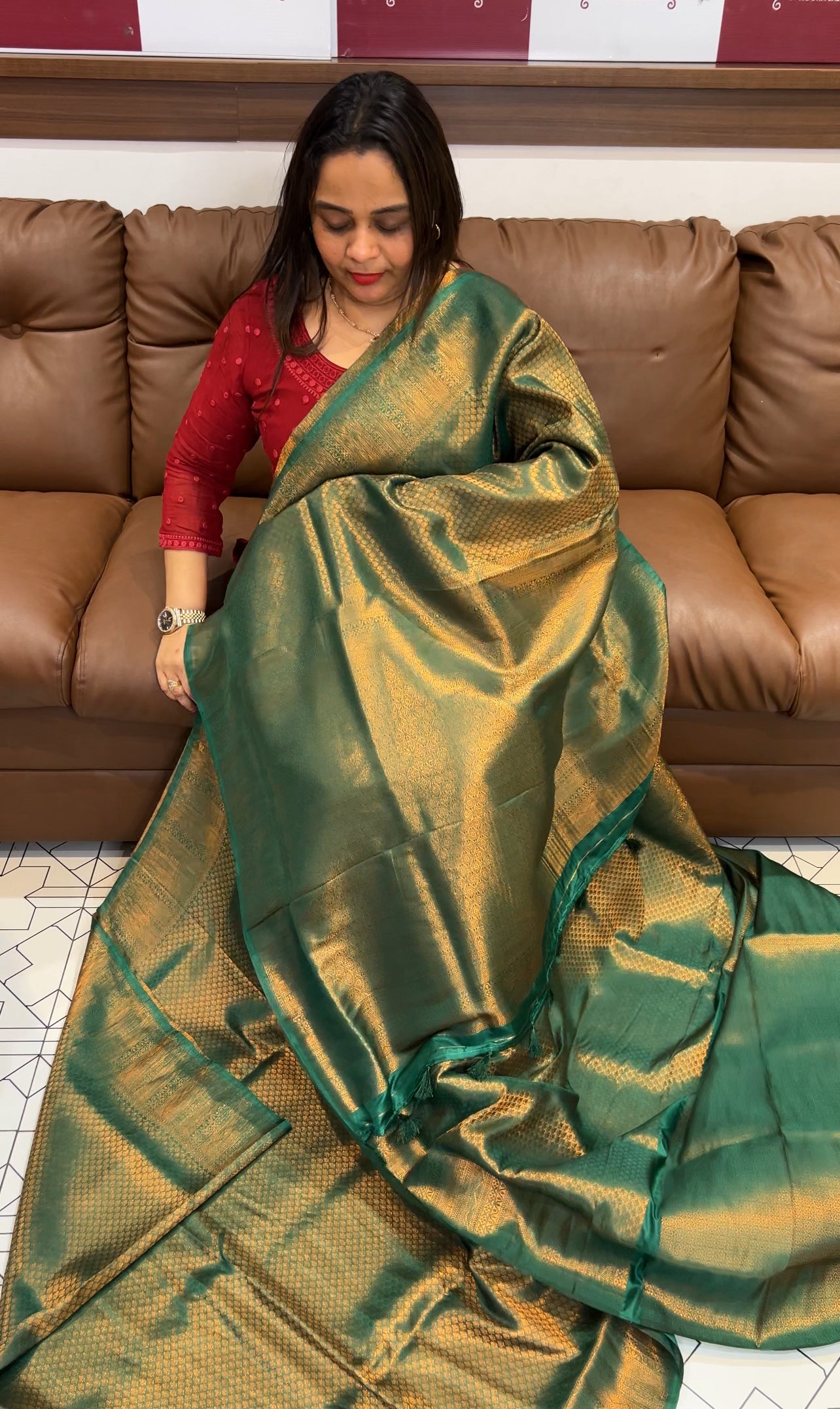 SEMI BANARASI SAREES - IHA 22734