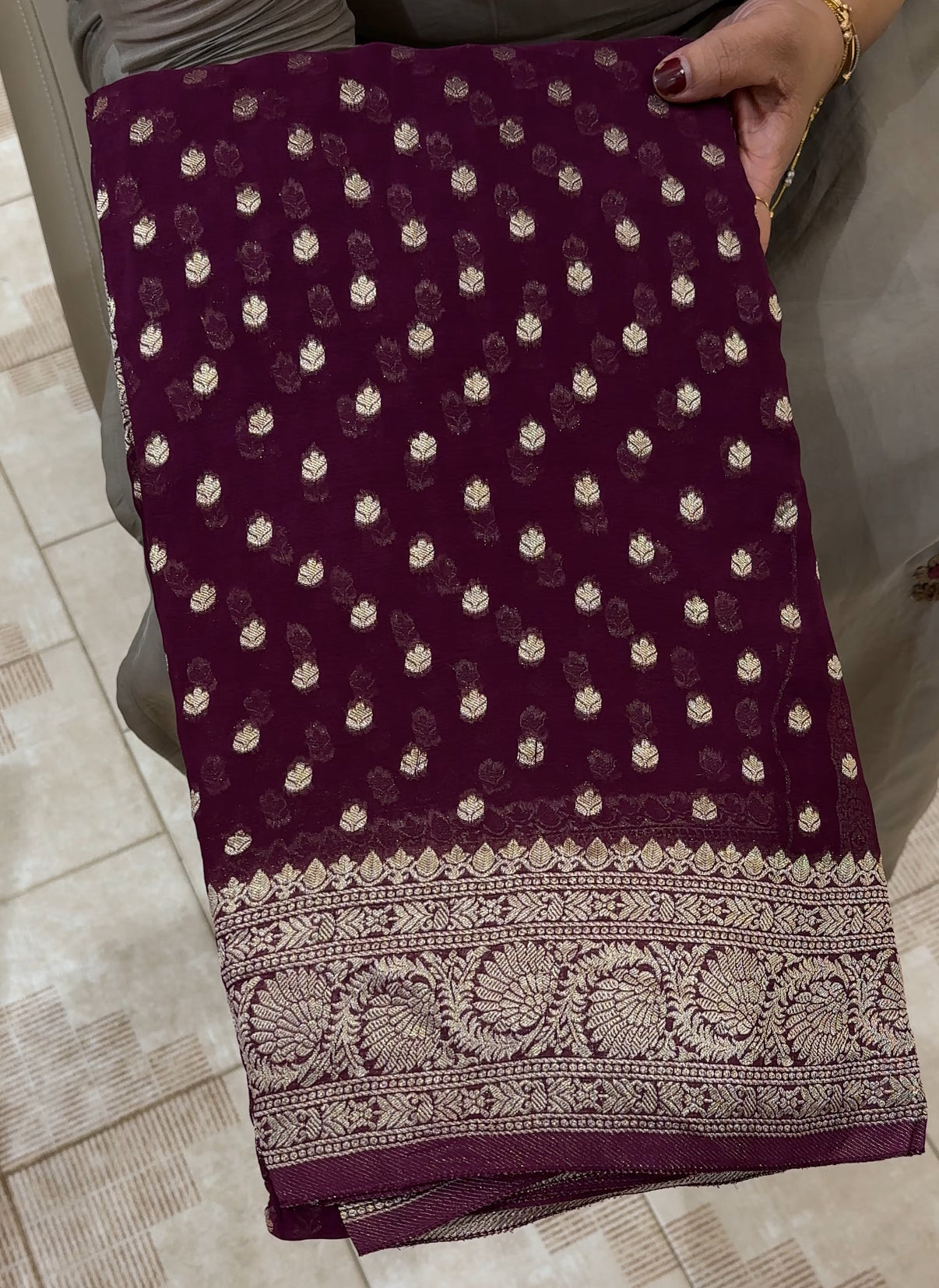 ORGANZA BANARASI SAREES - IHA 25849