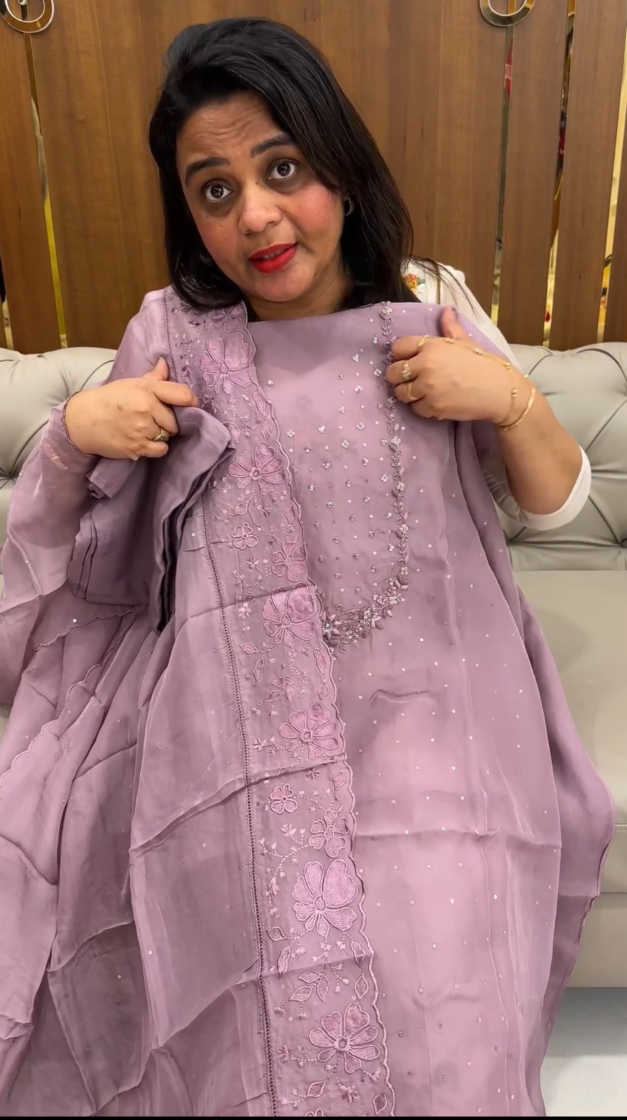 VISCOSE ORGANZA UNSTITCHED SALWAR SUITS - IHA 25914