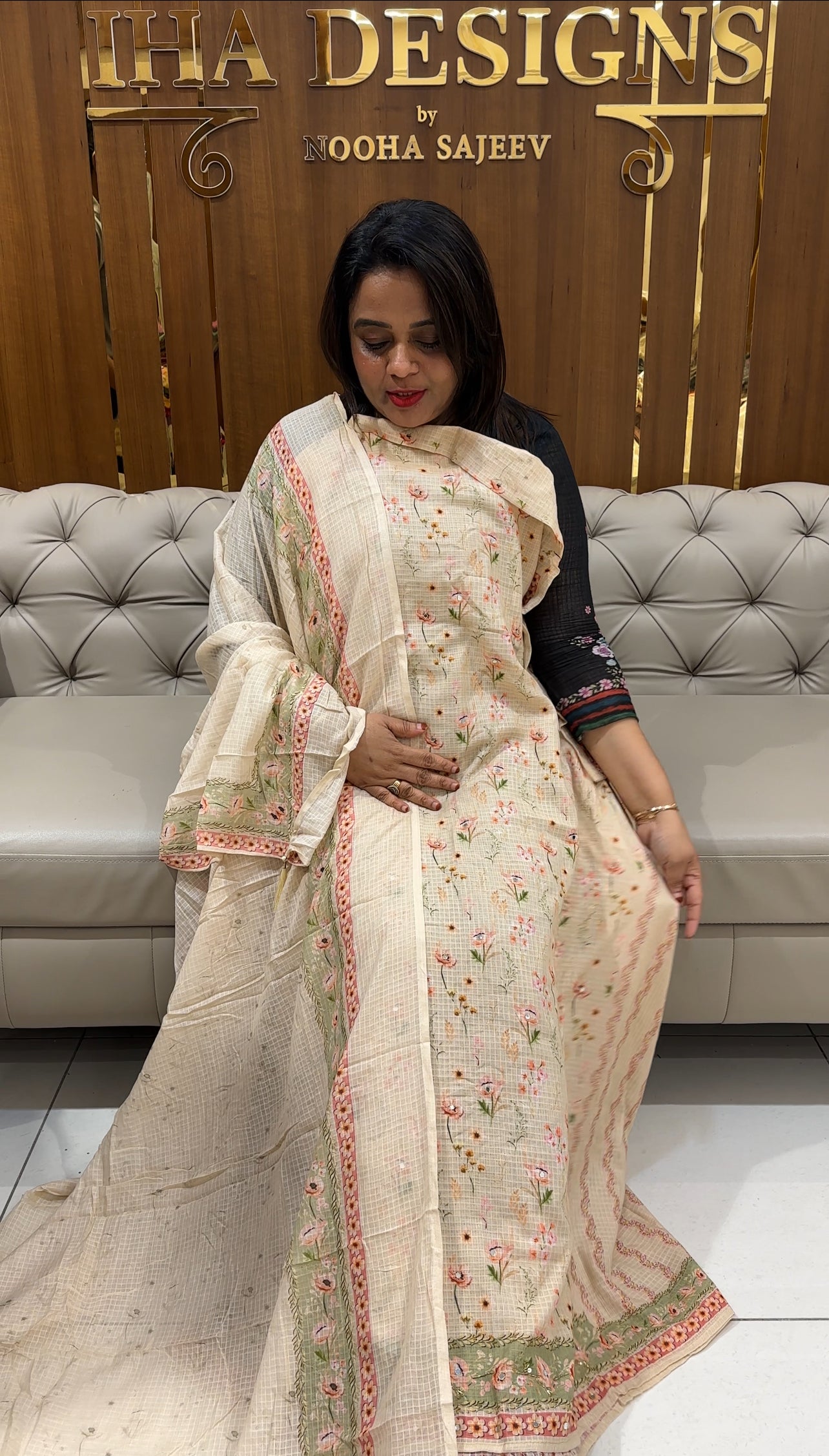 PRINTED COTTON UNSTITCHED SALWAR SUITS - IHA 25004