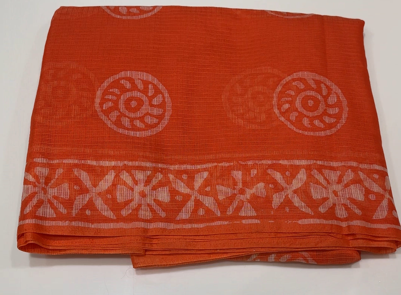 BATIK PRINTED SAREES - IHA 25110