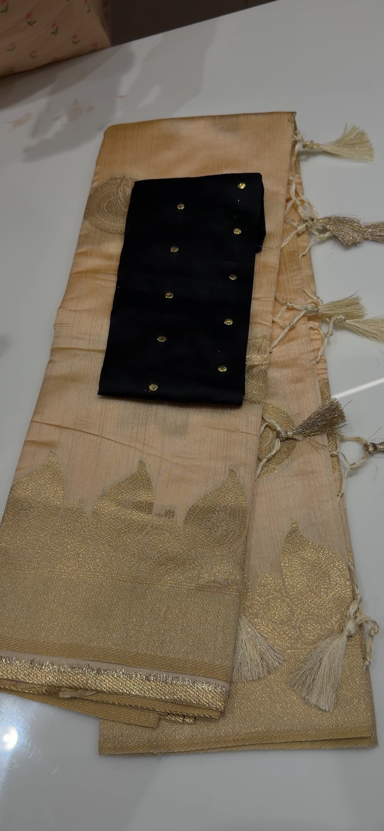 SEMI TUSSUR SAREES - IHA 34502