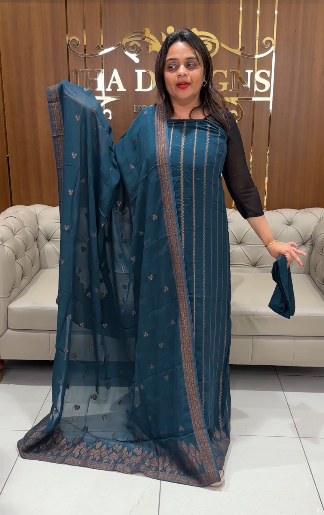 VISCOSE GEORGETTE UNSTITCHED SALWAR SUITS - IHA 24627