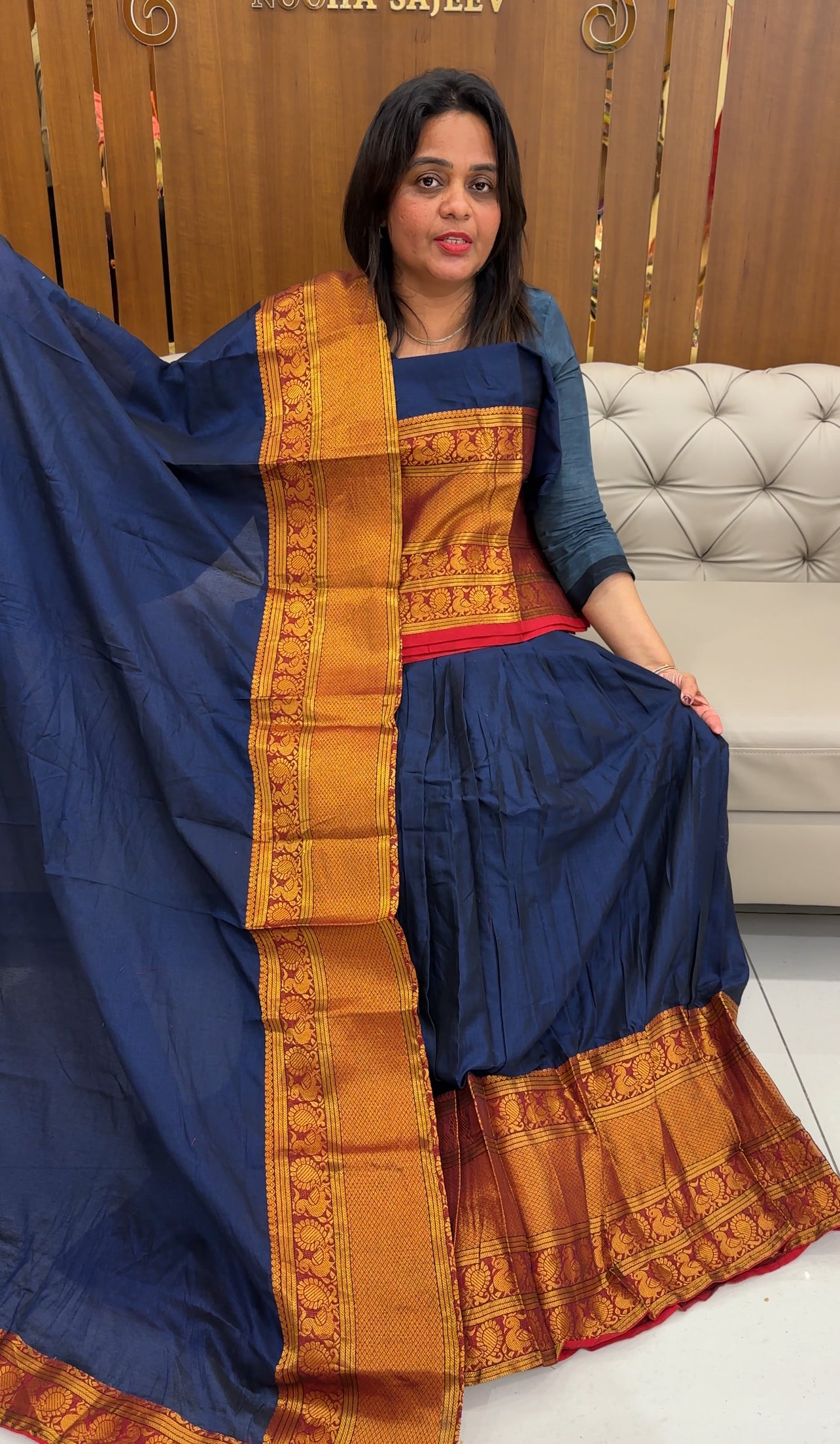 SEMI STITCHED DHAVANI SETS - IHA 25931