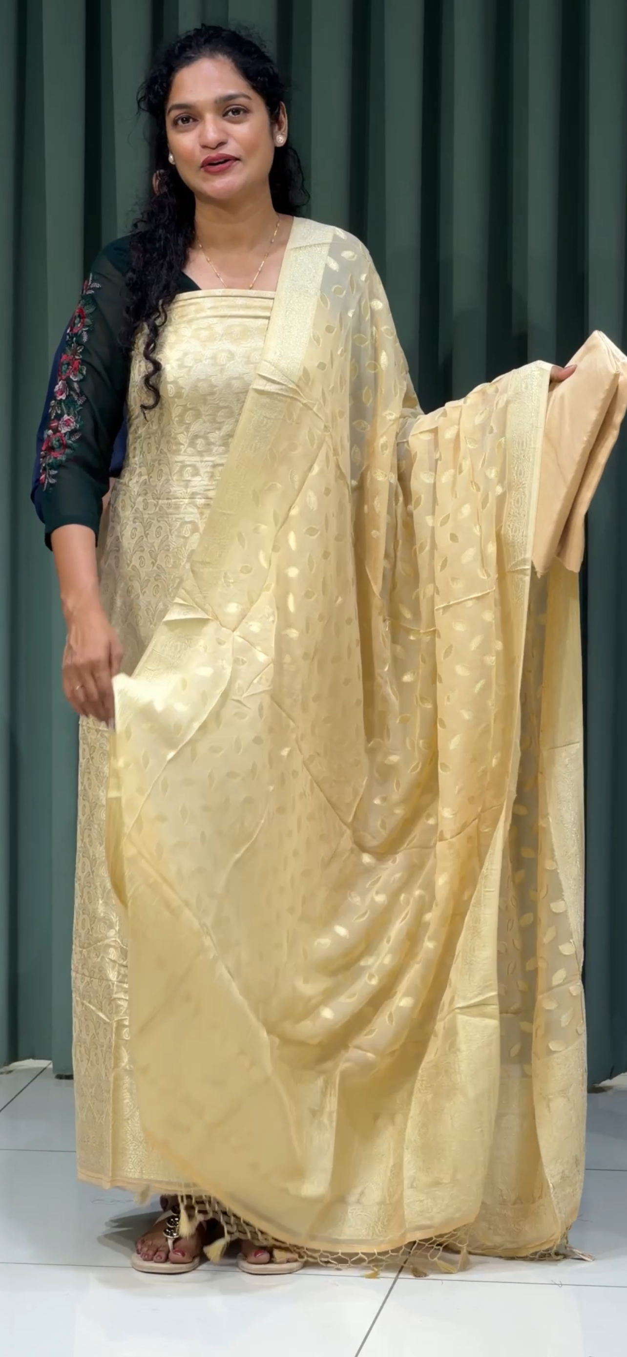 SEMI BANARASI UNSTITRCHED SALWAR SUITS - IHA 33183