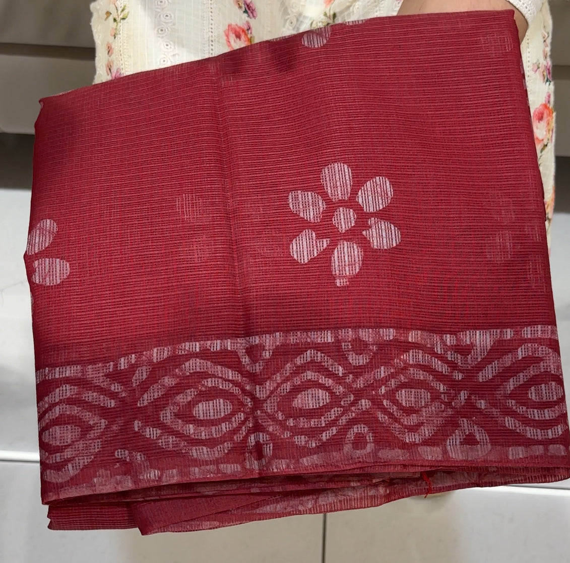 NET KOTA BATIK PRINTED SAREES - IHA 25059