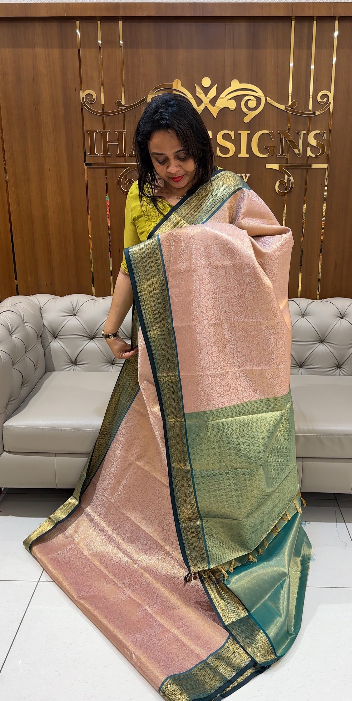 SEMI TISSUE SAREES - IHA 25021