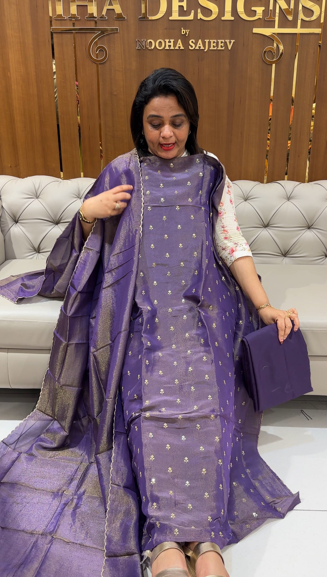TISSUE BANARASI UNSTITCHED SALWAR SUITS - IHA 25098