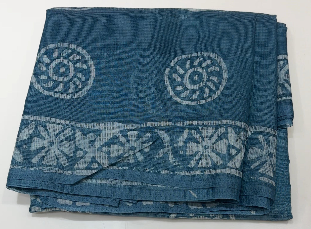 BATIK PRINTED SAREES - IHA 25110