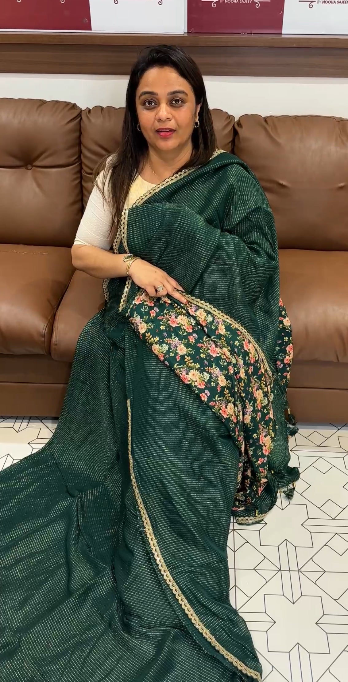 HAND WORKED SILK SAREES - IHA 24695