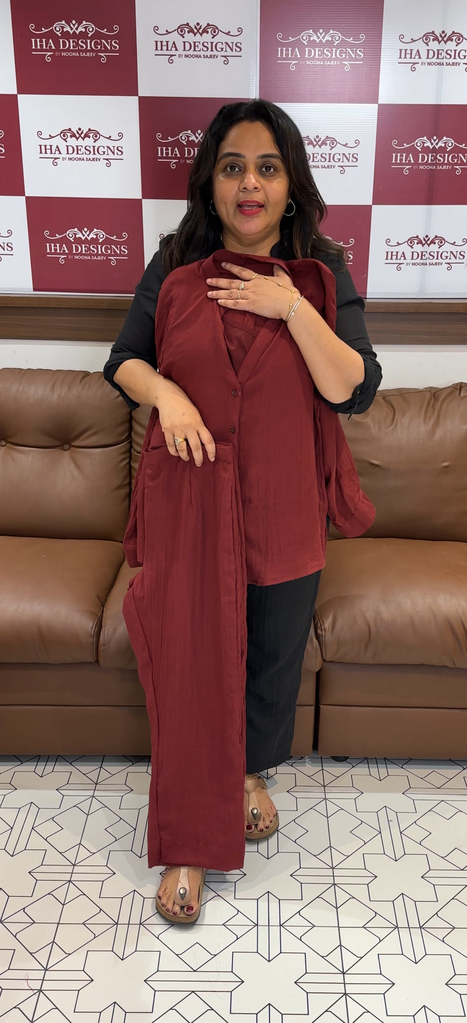 IHA'S IN-HOUSE LINEN CO-ORDS SETS - IHA 26357