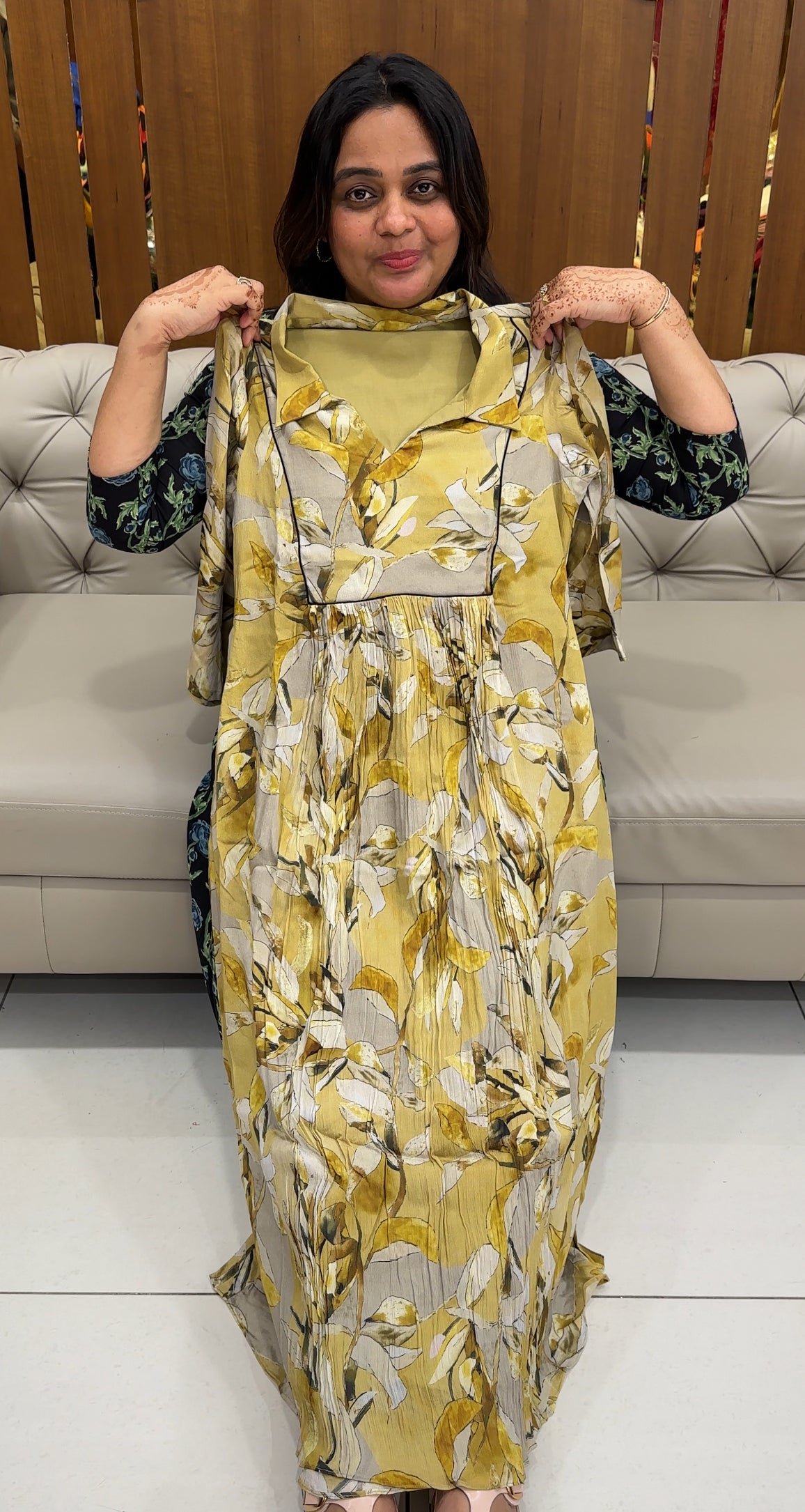 IHA'S IN-HOUSE PLATINUM CHIFFON TOPS - IHA 27435