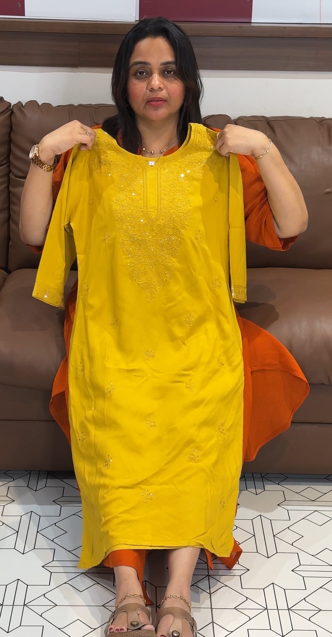 LUCKNOWI CHIKANKARI TOPS - IHA 27321