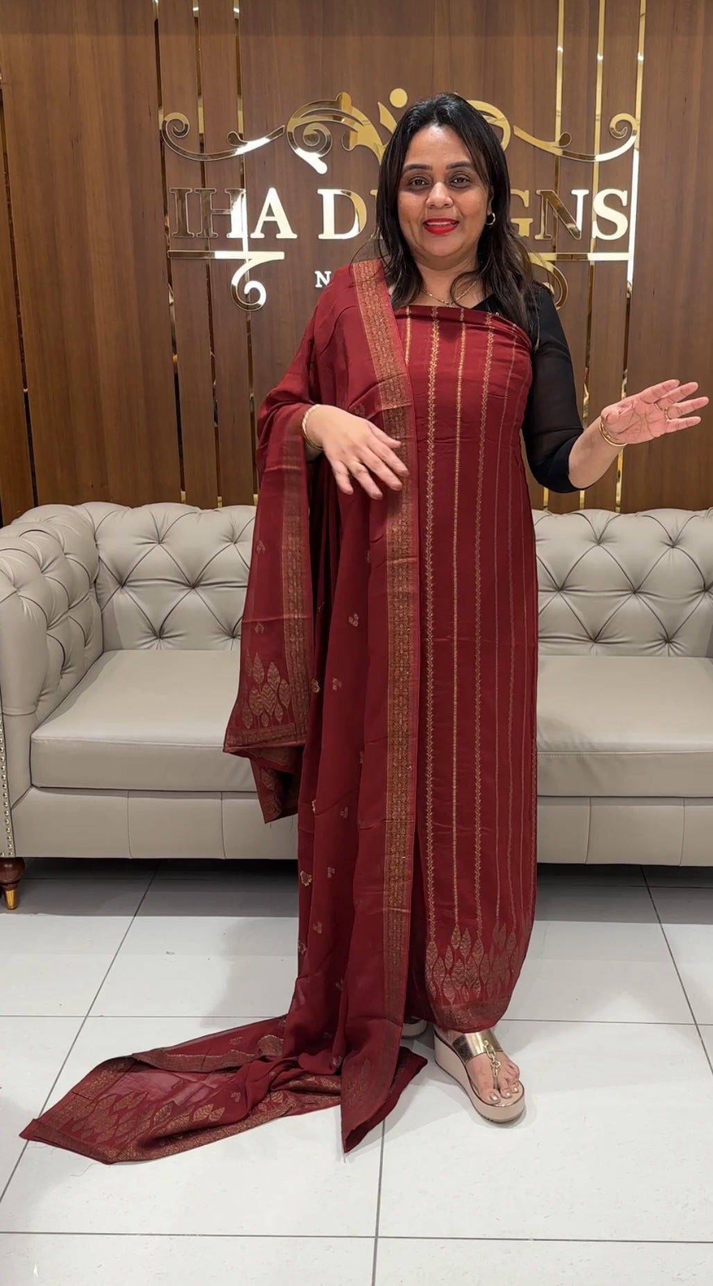 VISCOSE GEORGETTE UNSTITCHED SALWAR SUITS - IHA 24627