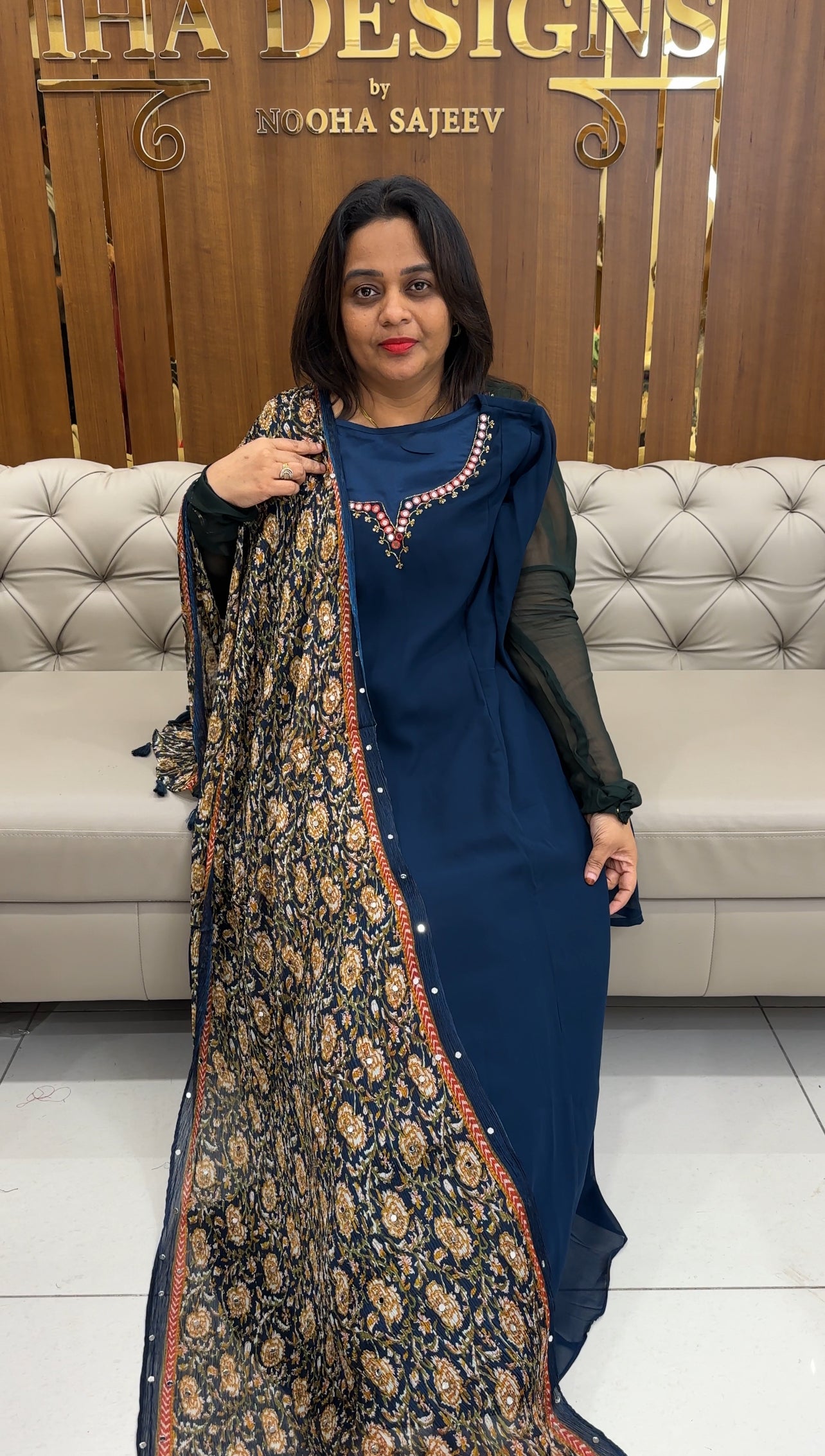 IHA'S IN-HOUSE A-LINE TOP AND DUPATTA - IHA 26964