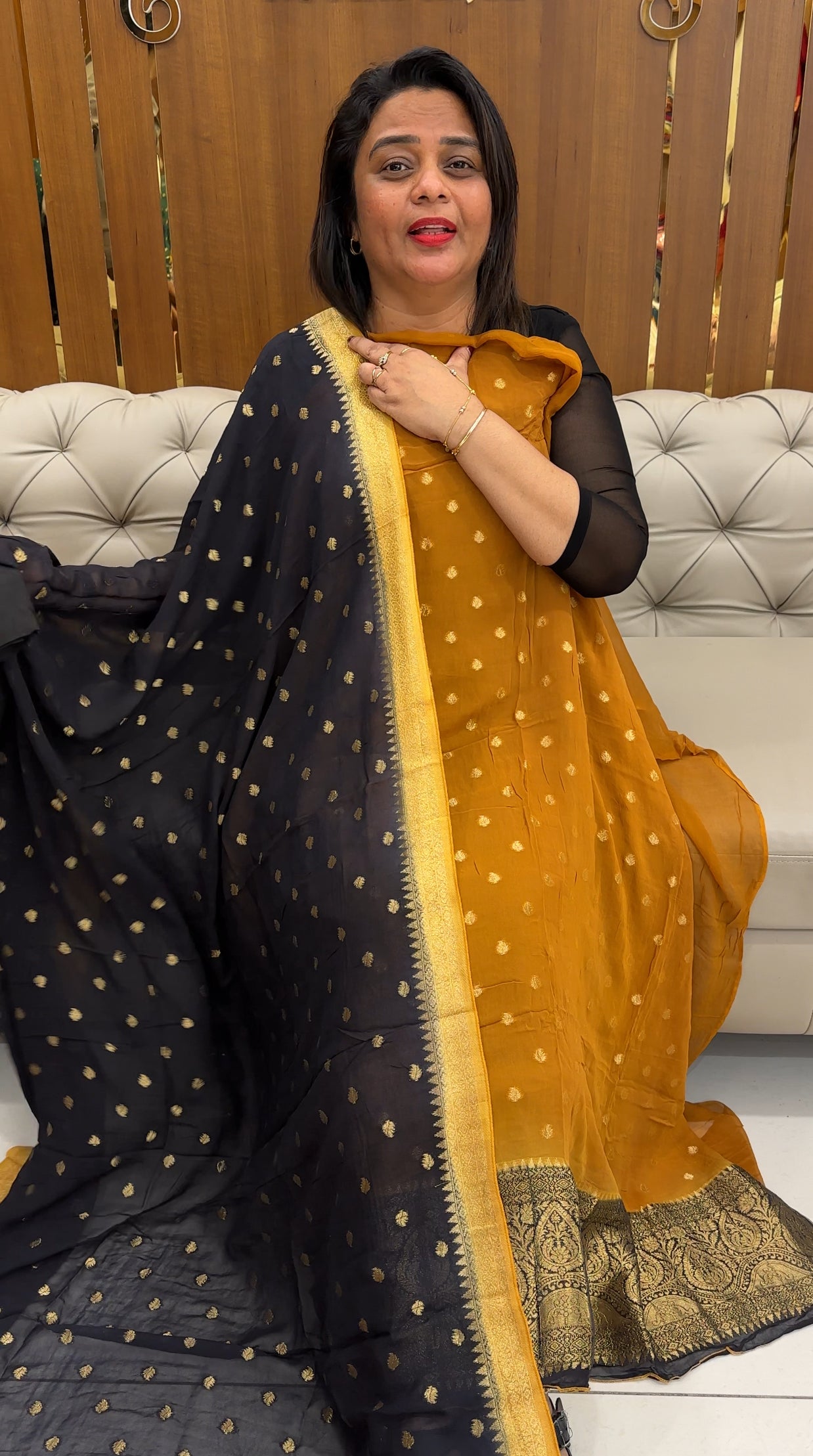 FORWARD GEORGETTE BANARASI UNSTITCHED SALWAR SUITS - IHA 25871